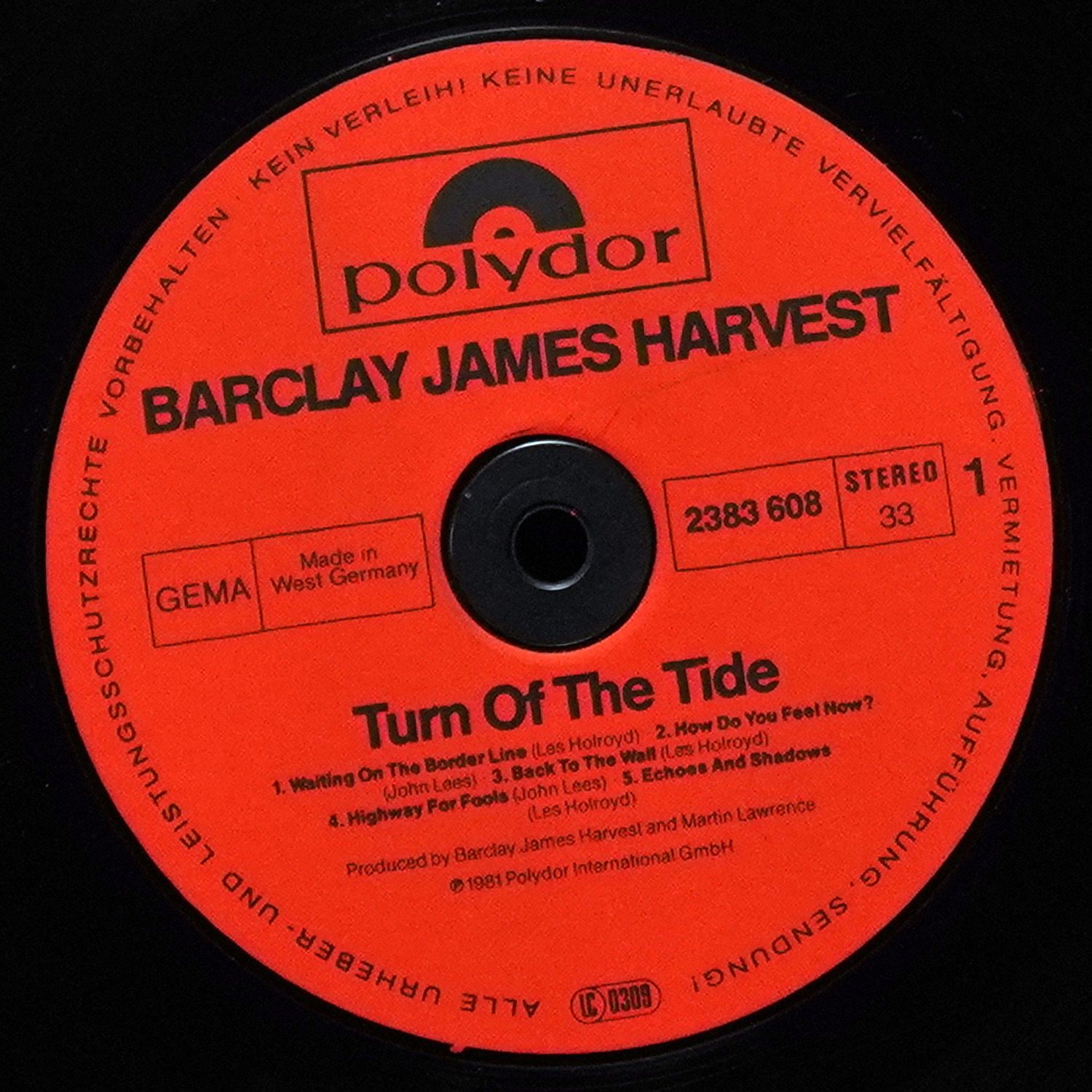 LP Barclay James Harvest — Turn Of The Tide фото 3