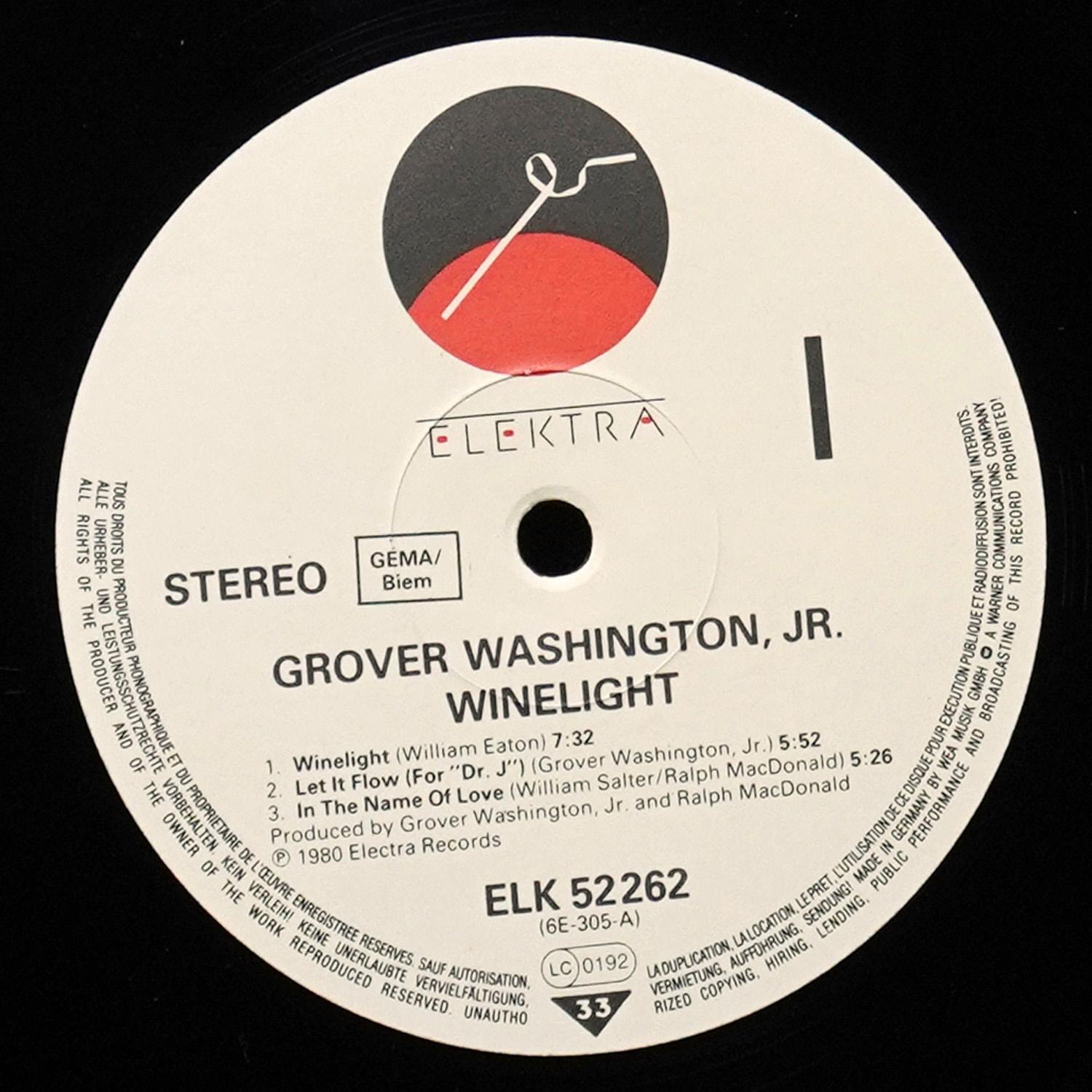 LP Grover Washington Jr. — Winelight фото 2