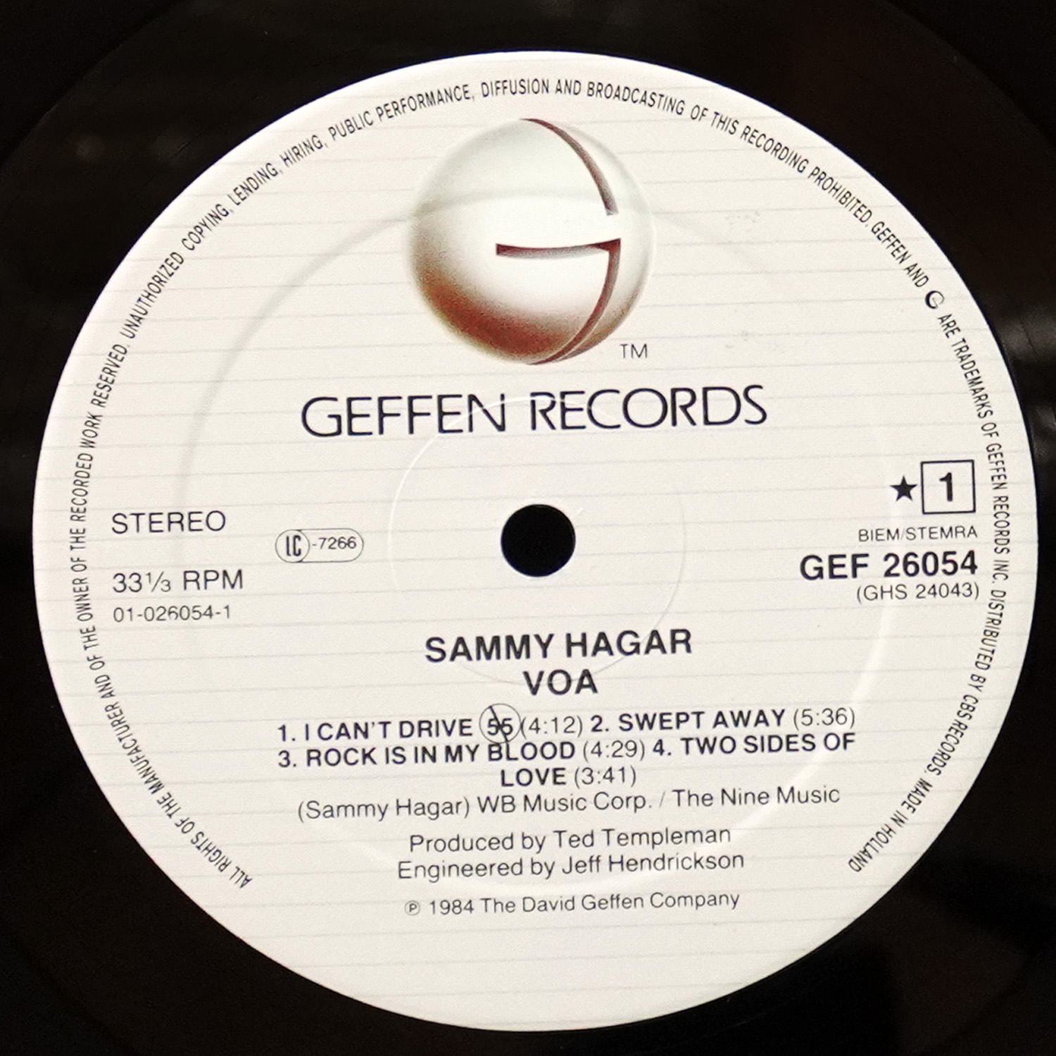 LP Sammy Hagar — VOA фото 3