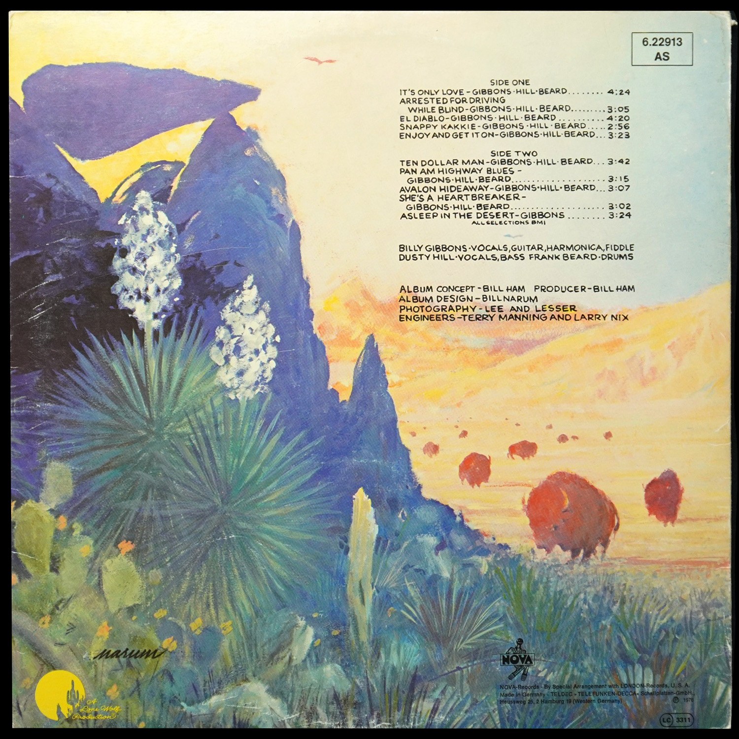LP ZZ Top — Tejas фото 2