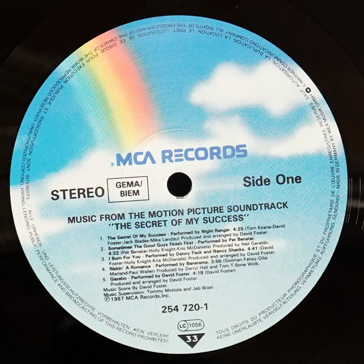 LP V/A — Secret Of My Success - Music From The Motion Picture Soundtrack фото 3