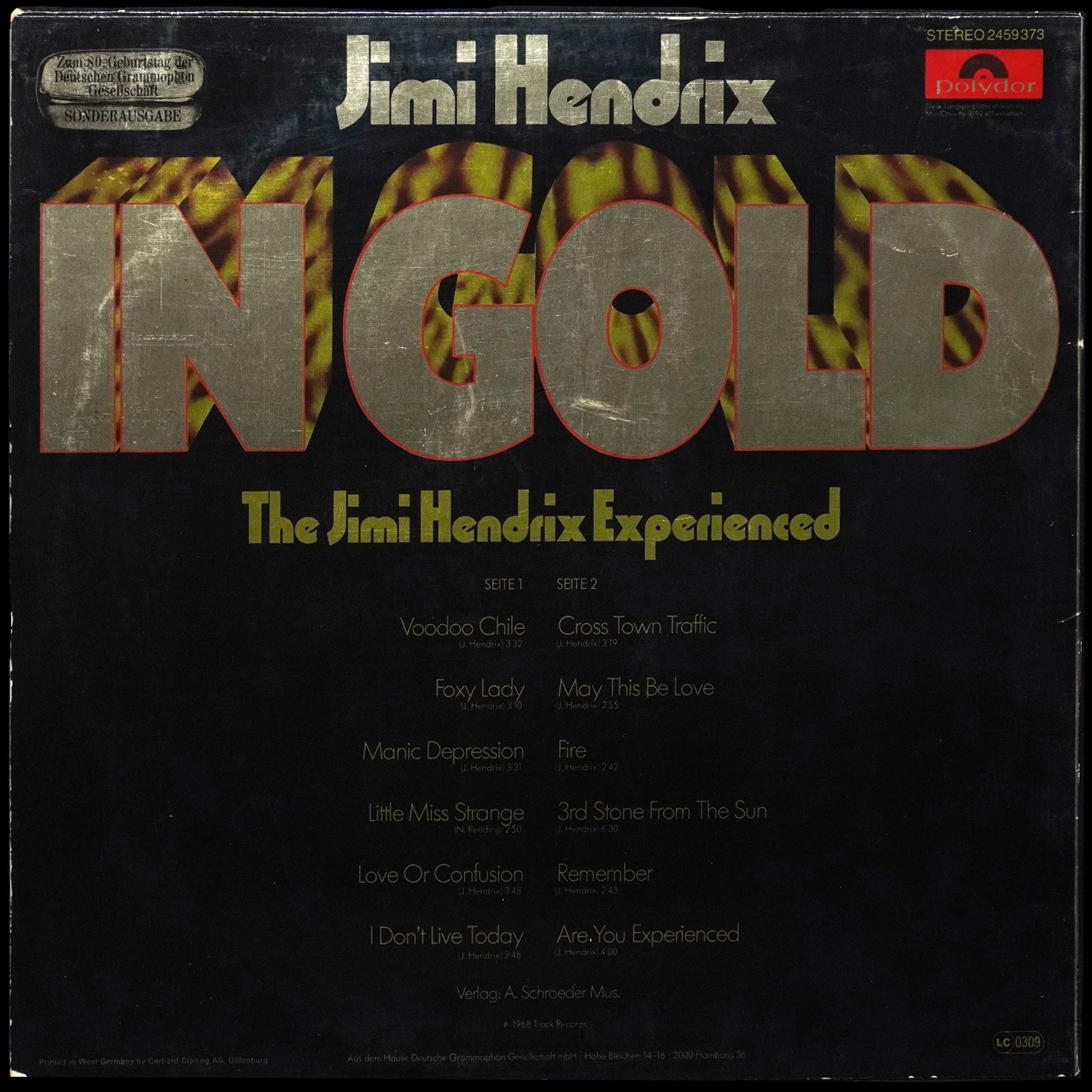 LP Jimi Hendrix — In Gold фото 2