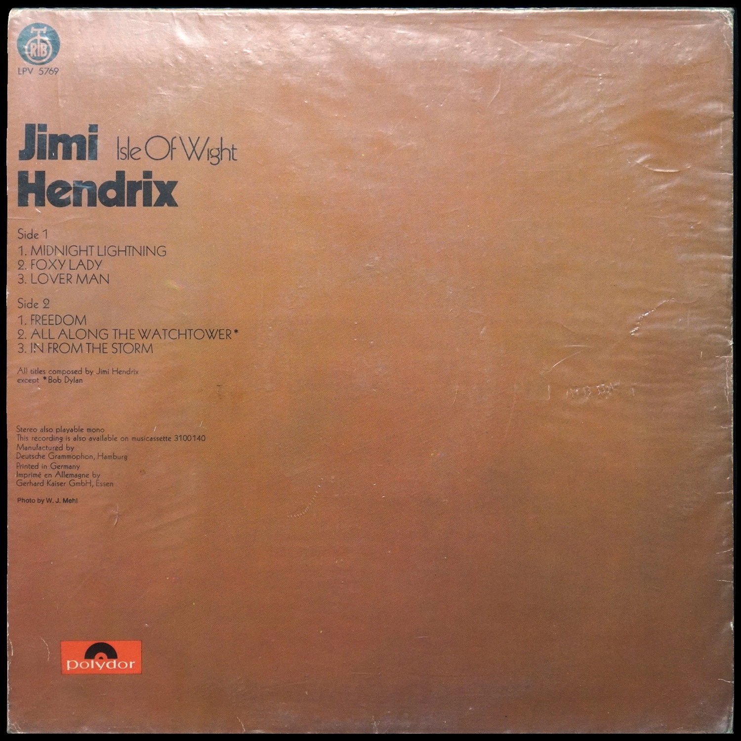 LP Jimi Hendrix — Isle Of Wight фото 2