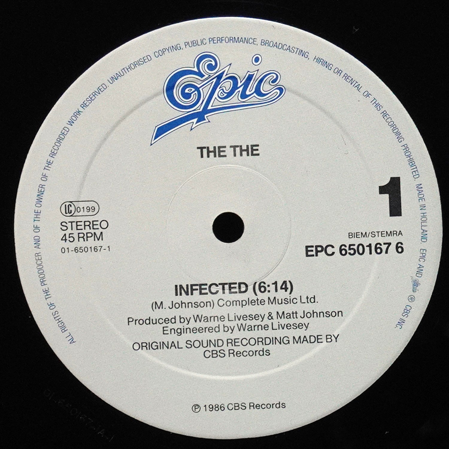 LP The The — Infected (макси сингл) фото 3