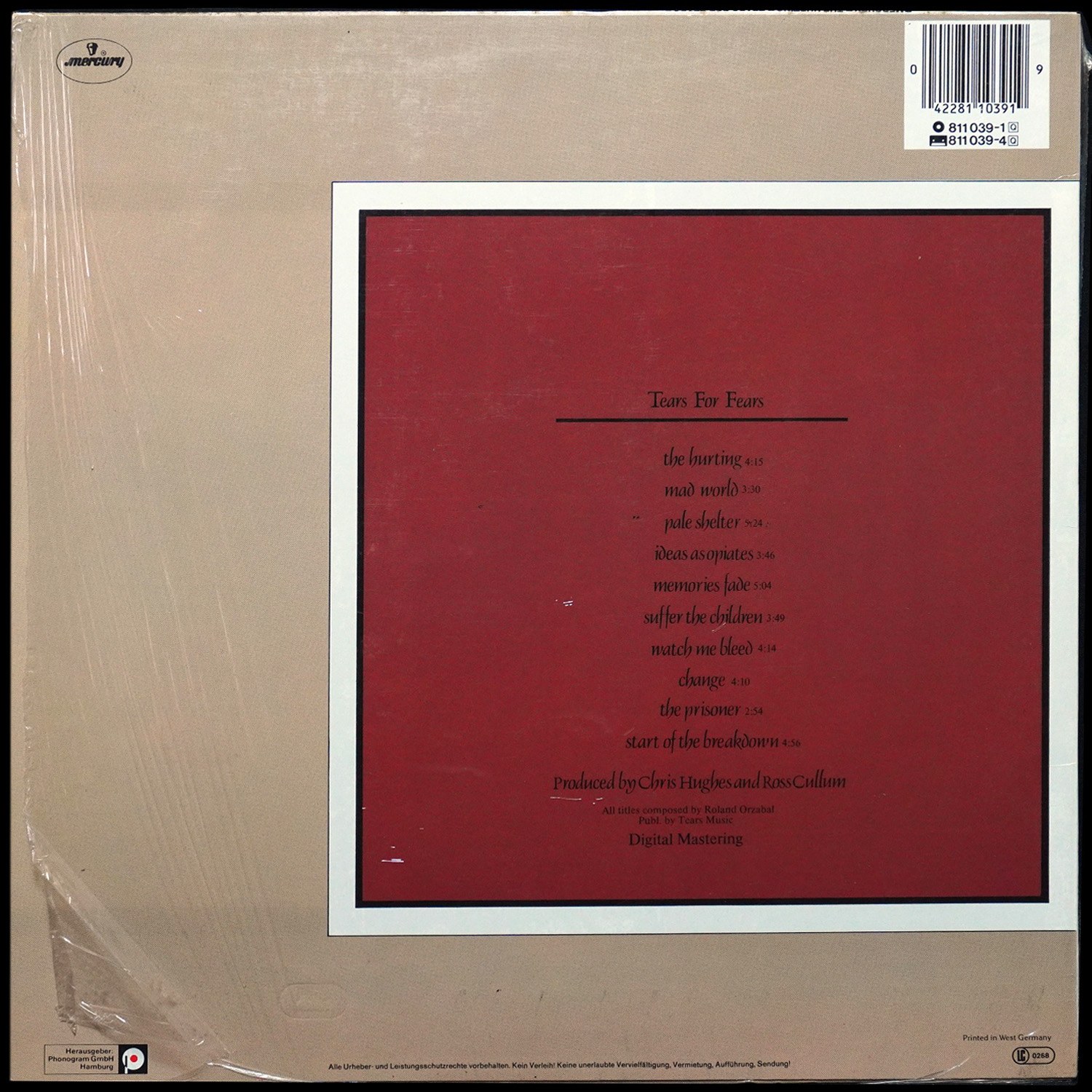 LP Tears For Fears — Hurting фото 2