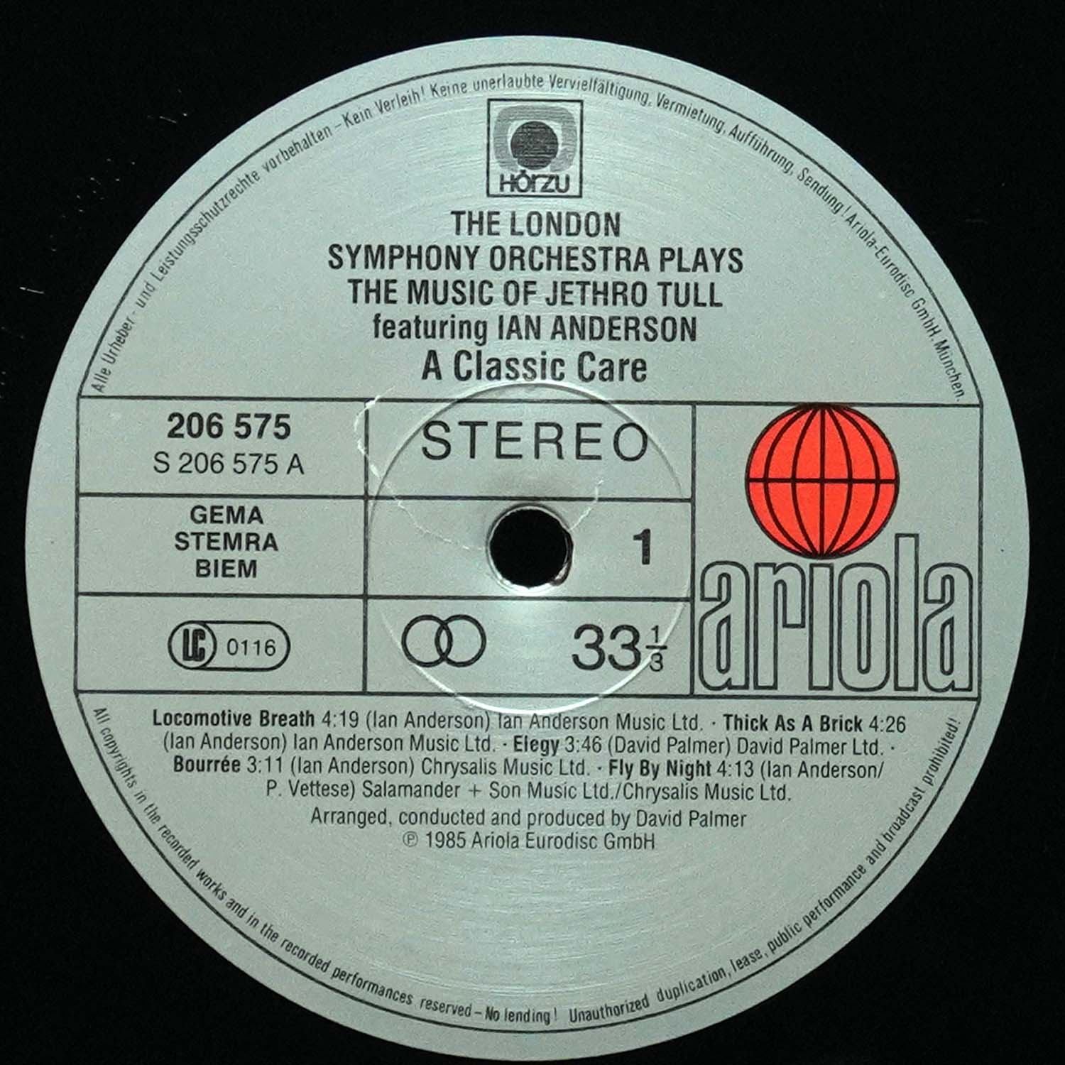 LP London Symphony Orchestra — London Symphony Orchestra Plays The Music Of Jethro Tull Featuring Ian Anderson фото 3