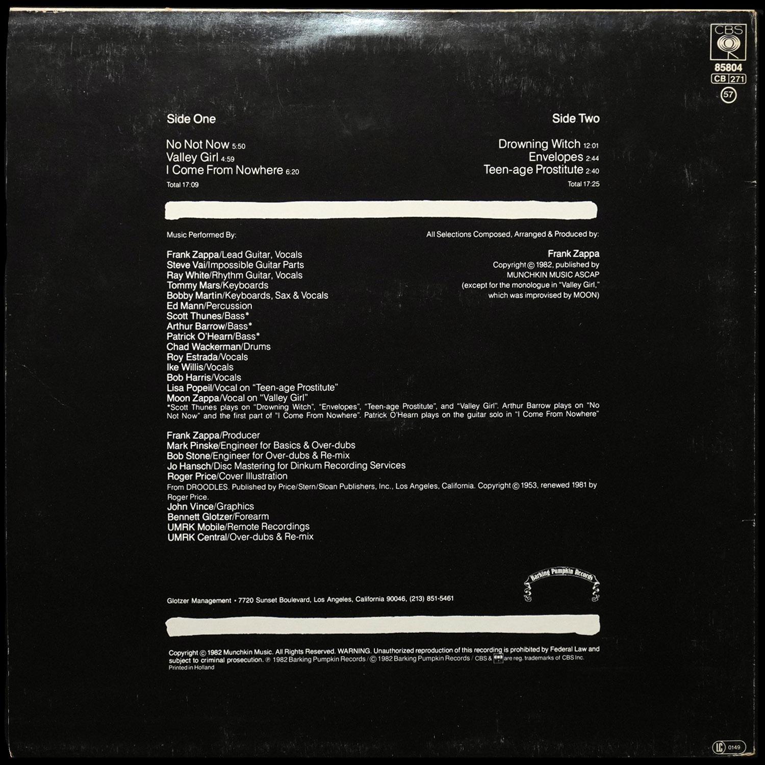 LP Frank Zappa — Ship Arriving Too Late To Save A Drowning Witch фото 2