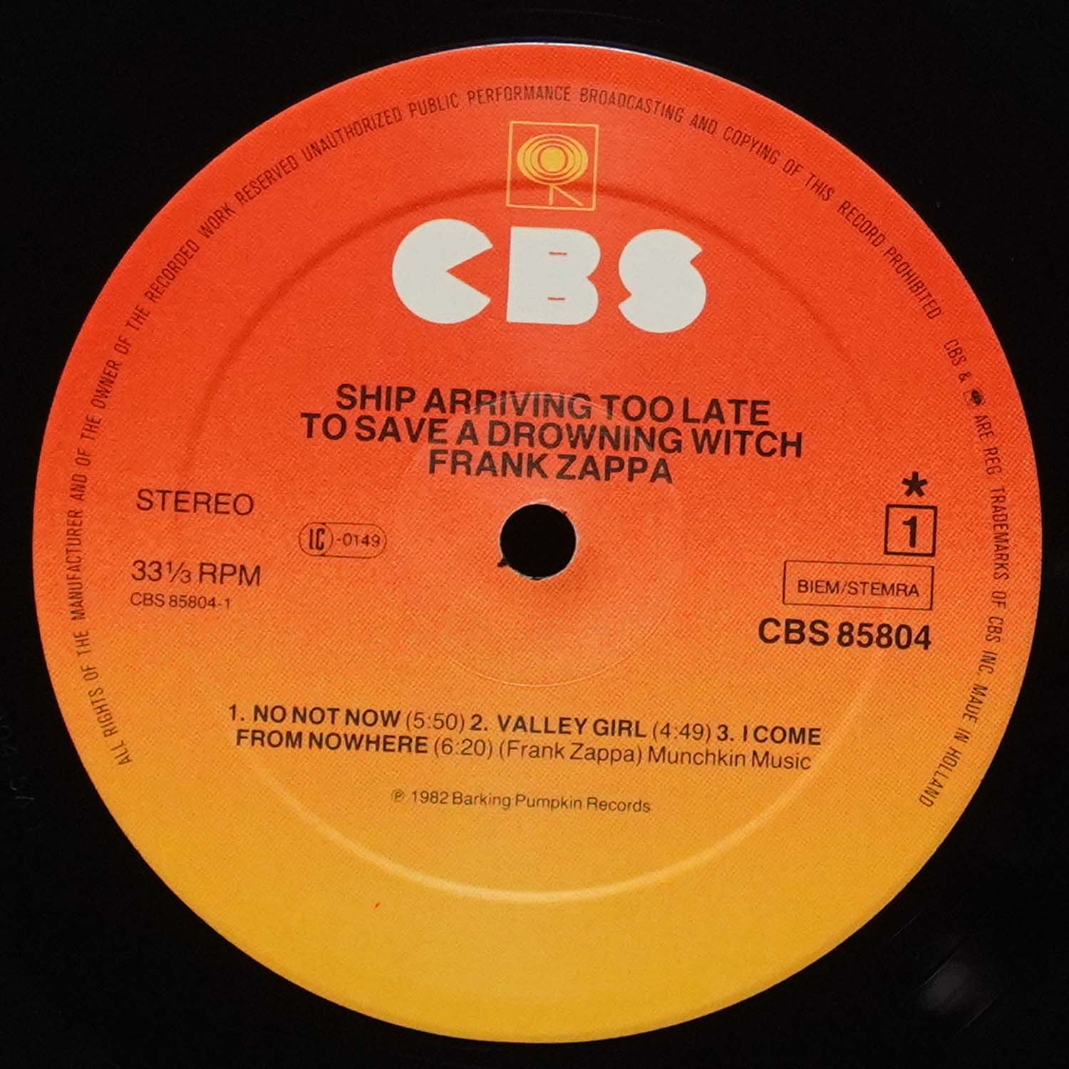 LP Frank Zappa — Ship Arriving Too Late To Save A Drowning Witch фото 3