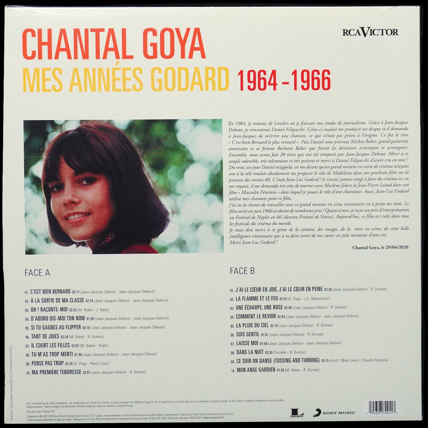 LP Chantal Goya — Mes Annуes Godard 1964-1966 фото 2