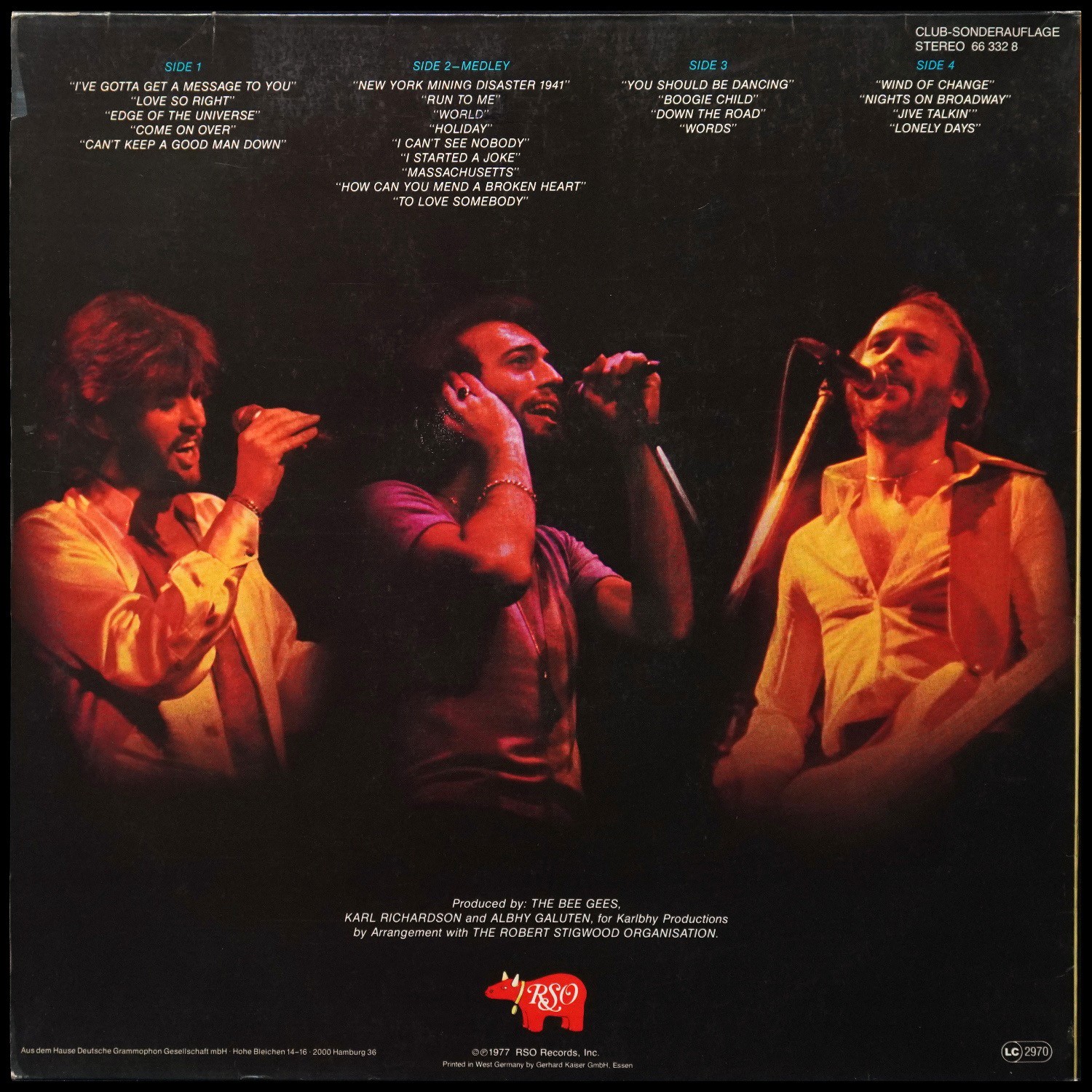LP Bee Gees — Here At Last...Bee Gees...Live (2LP, клубное издание) фото 2