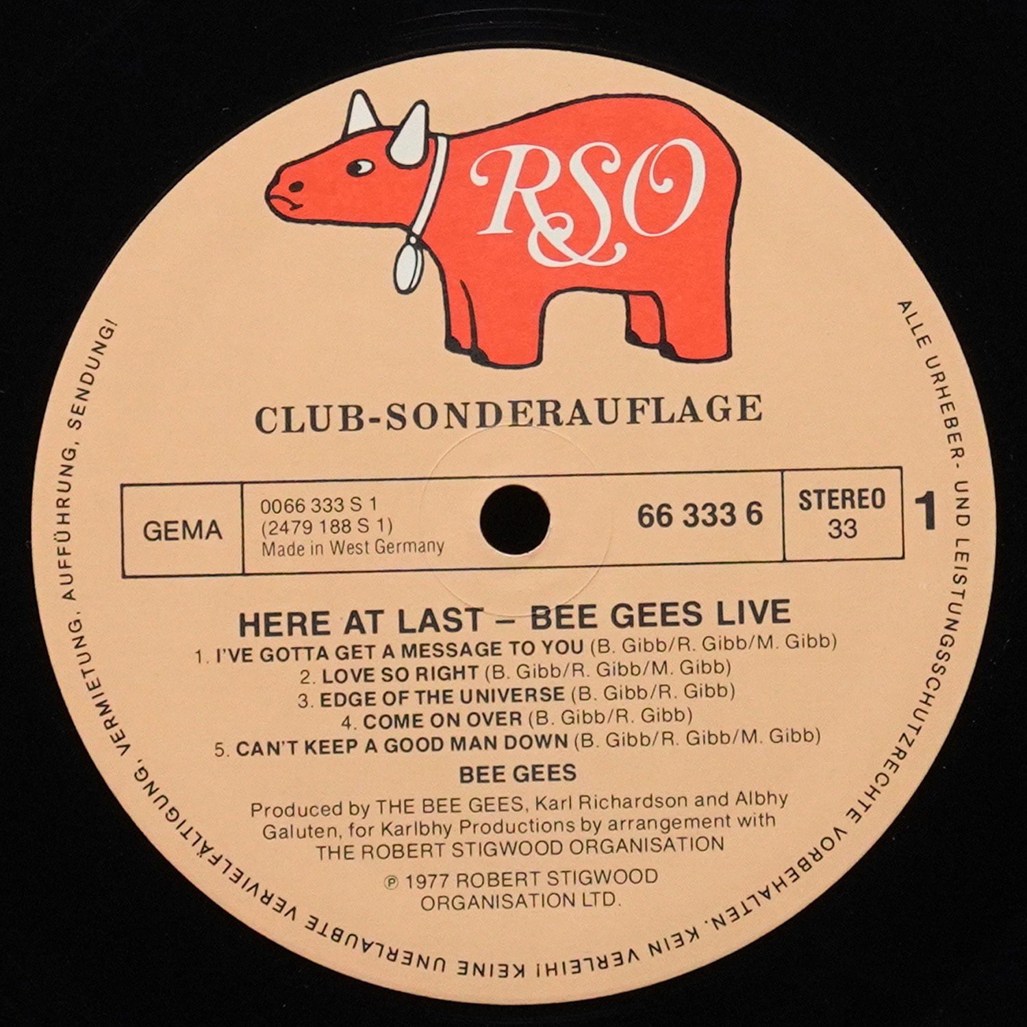 LP Bee Gees — Here At Last...Bee Gees...Live (2LP, клубное издание) фото 3