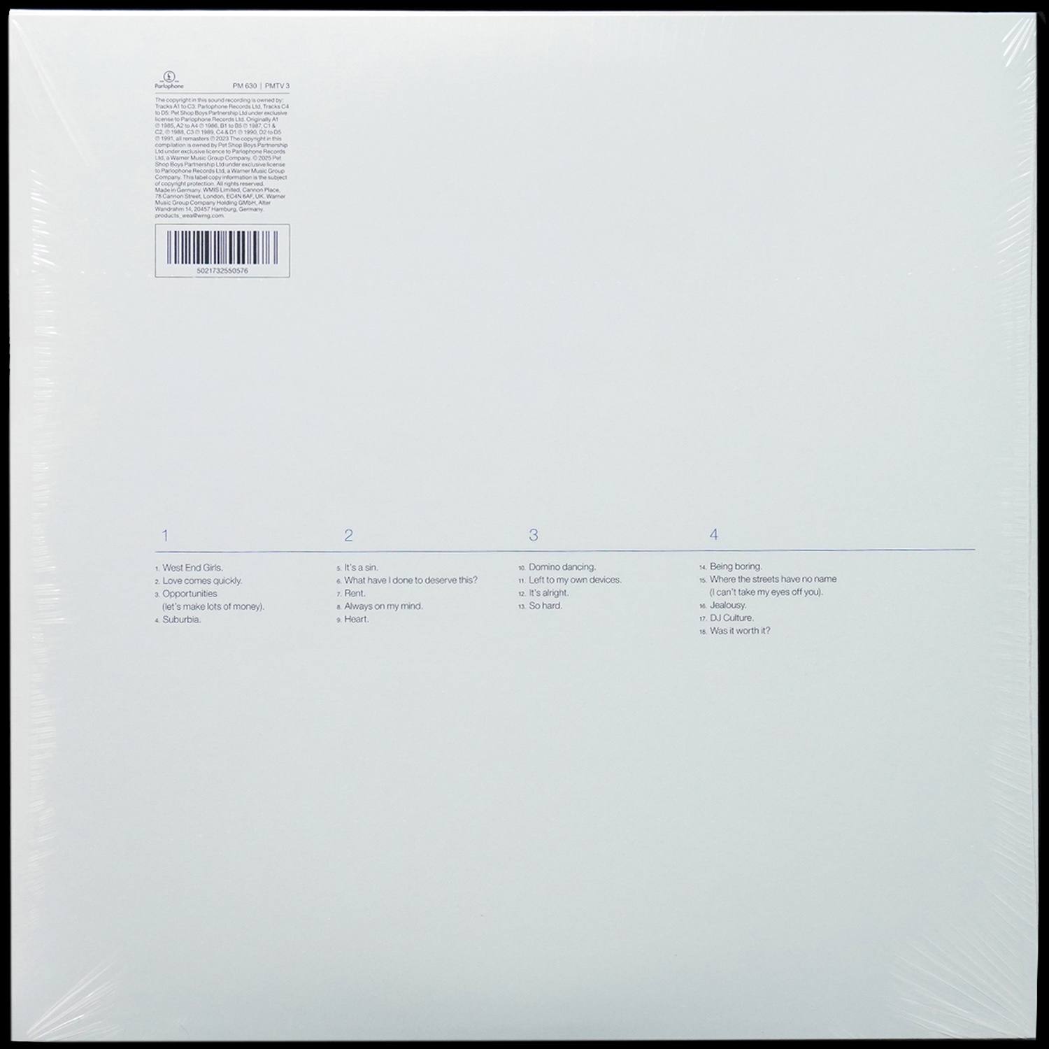 LP Pet Shop Boys — Discography (Complete Singles Collection 1985-1991) (2LP) фото 2
