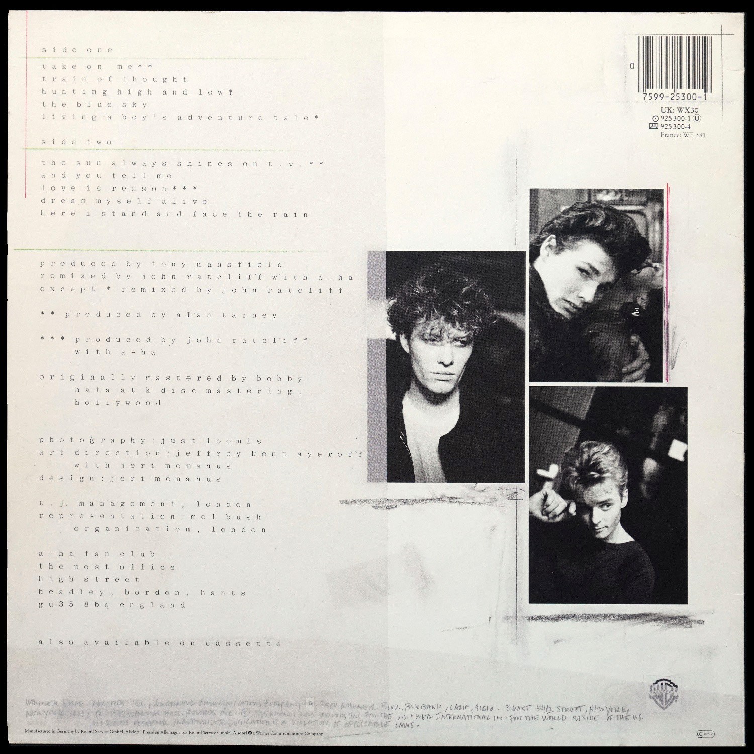 LP A-ha — Hunting High And Low фото 2