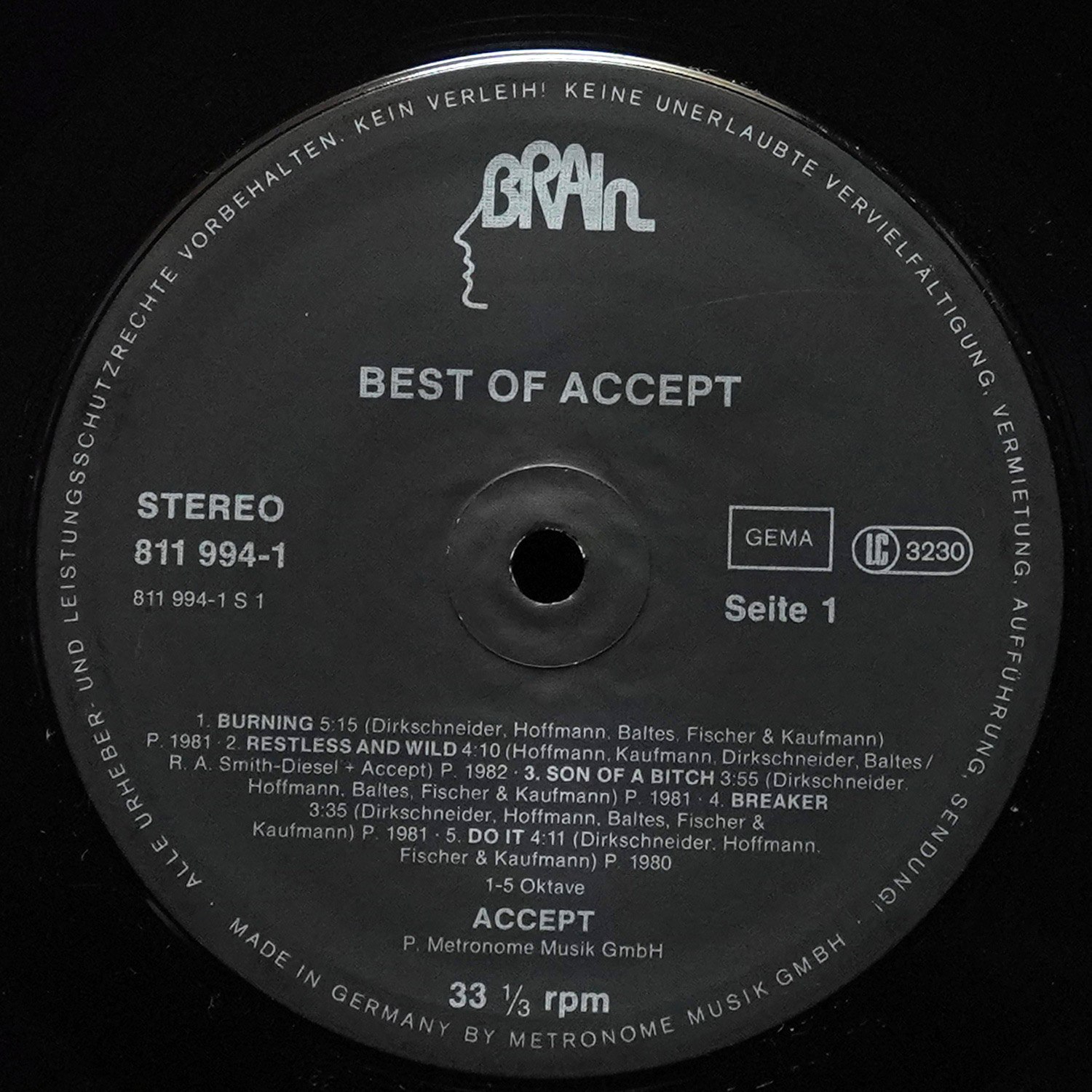 LP Accept — Best Of Accept фото 3