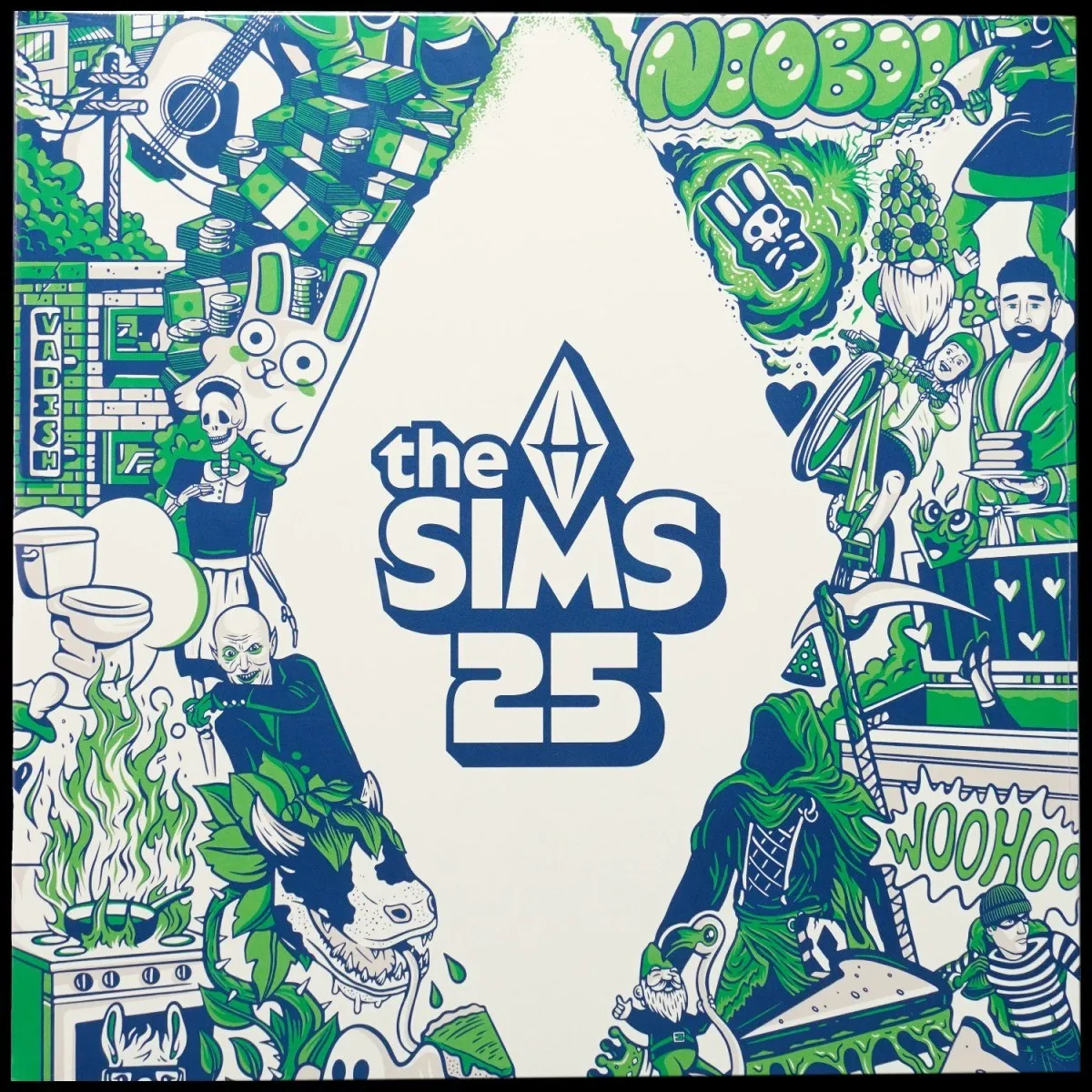 LP V/A — Sims 25 (2LP, прозрачный/неоново-зелёный винил) фото