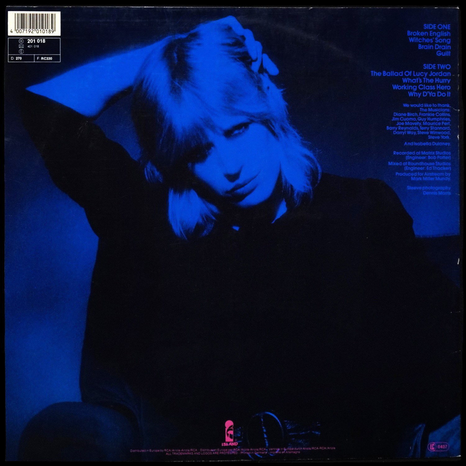 LP Marianne Faithfull — Broken English фото 2