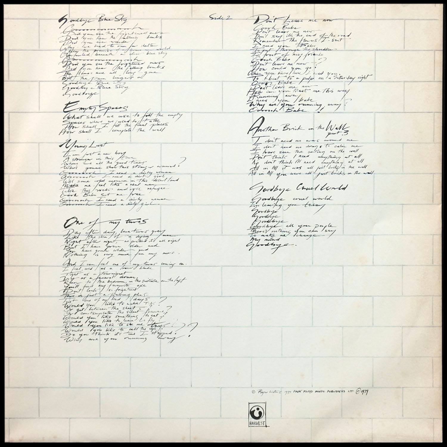 LP Pink Floyd — Wall (2LP) фото 6
