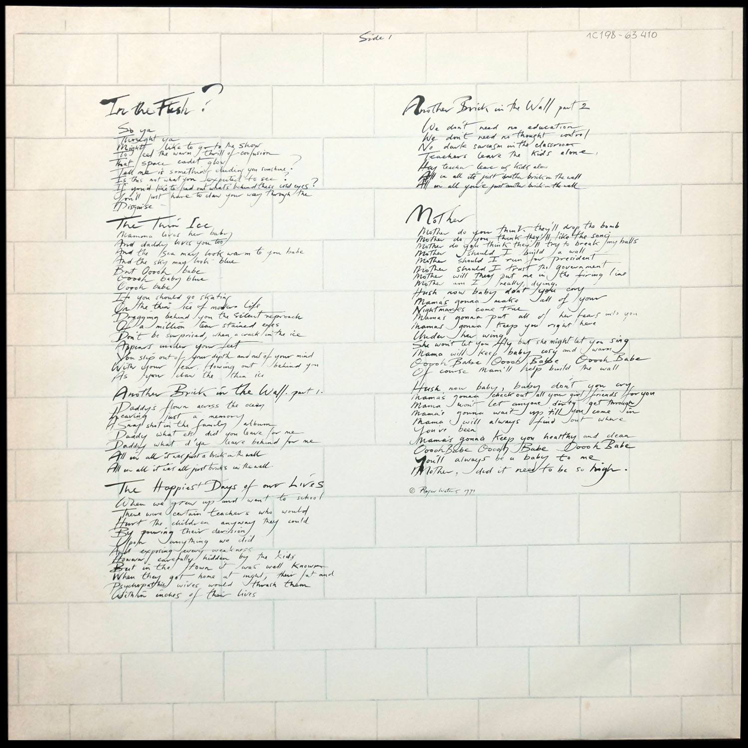 LP Pink Floyd — Wall (2LP) фото 7