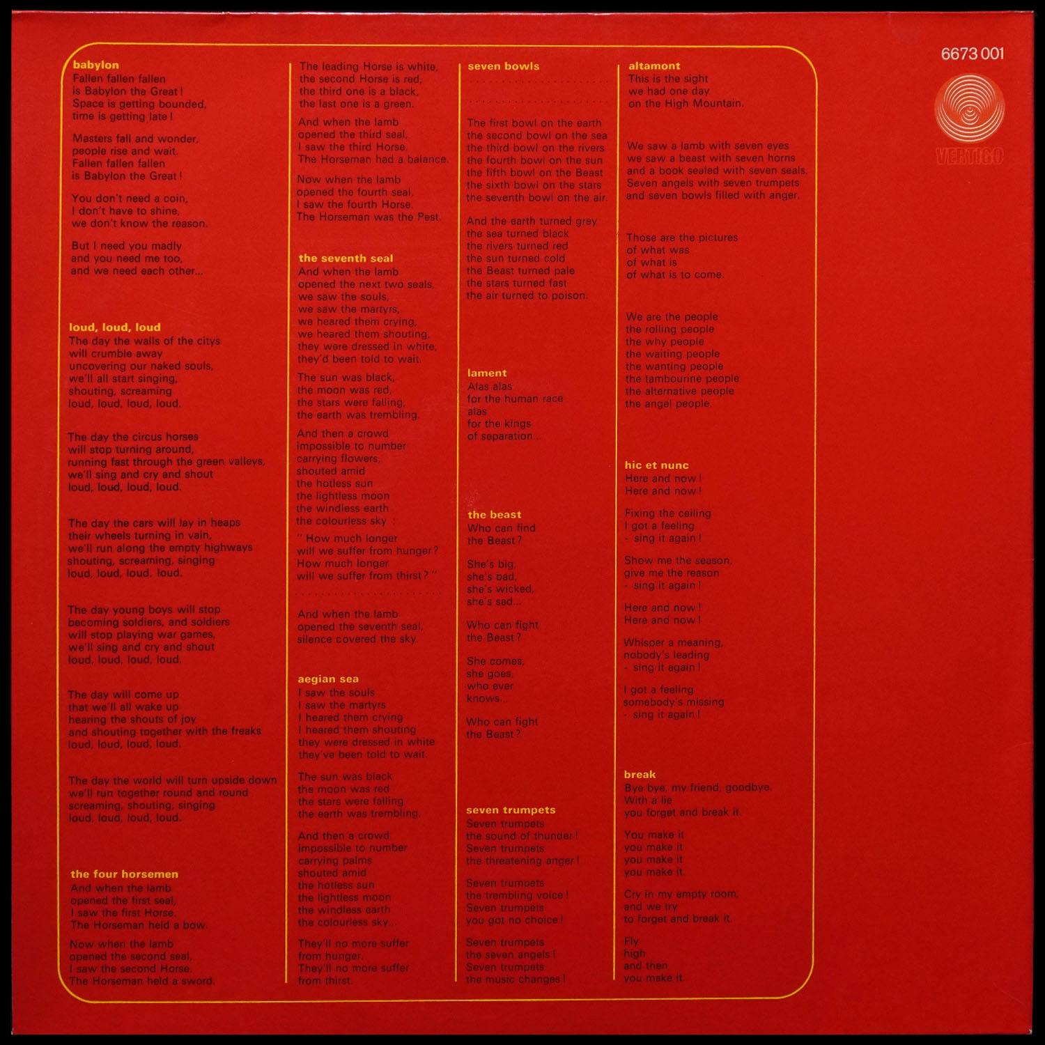 LP Aphrodite's Child — 666 (2LP) фото 2