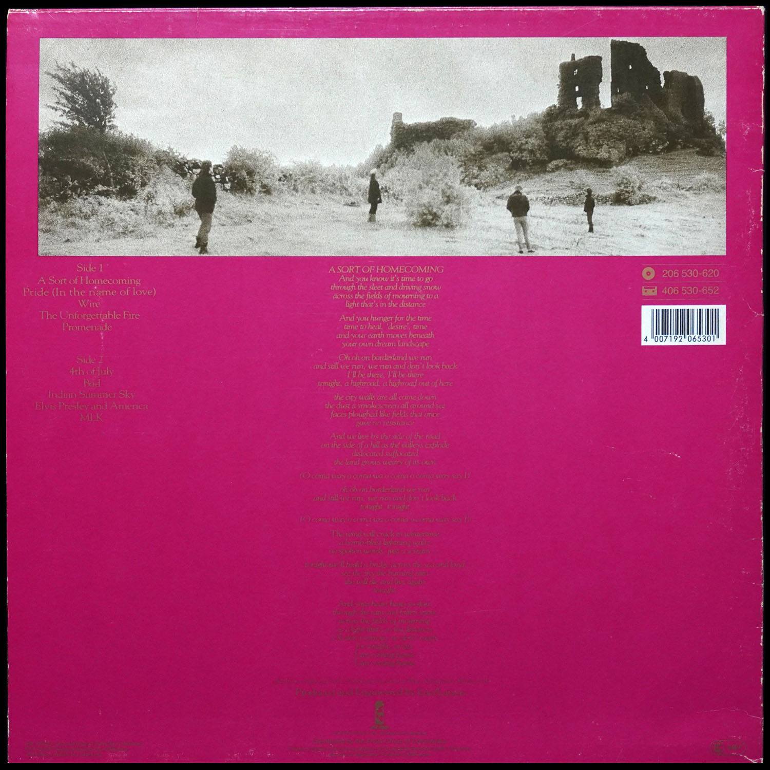 LP U2 — Unforgettable Fire фото 2
