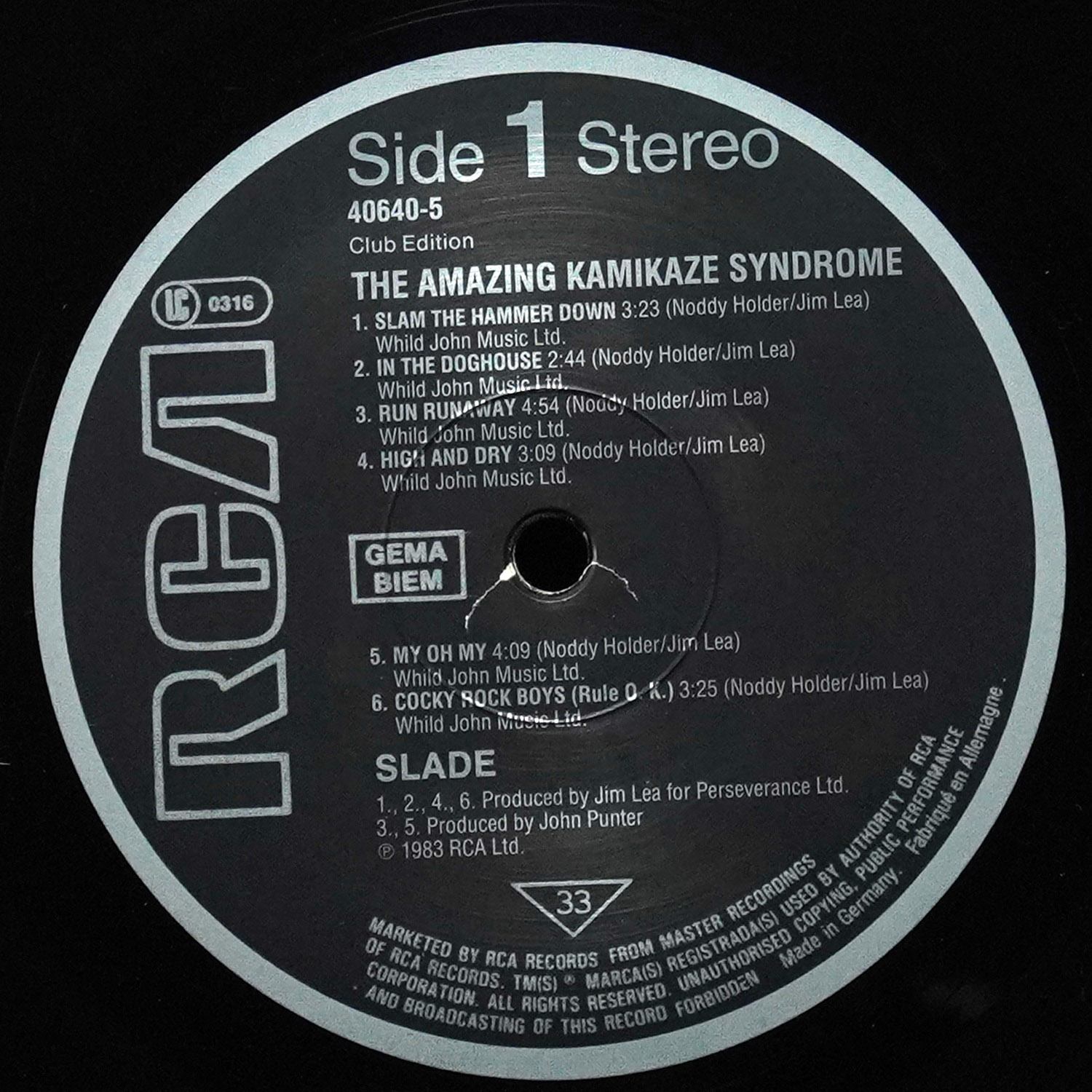 LP Slade — Amazing Kamikaze Syndrome (клубное издание) фото 3