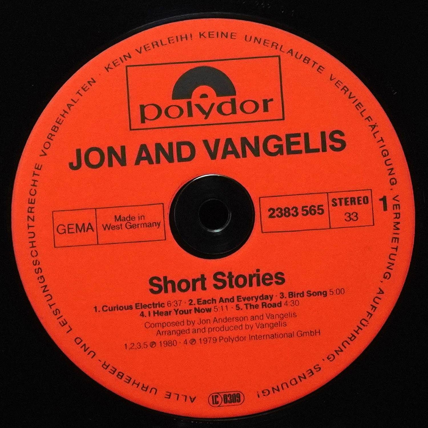 LP Jon And Vangelis — Short Stories фото 2