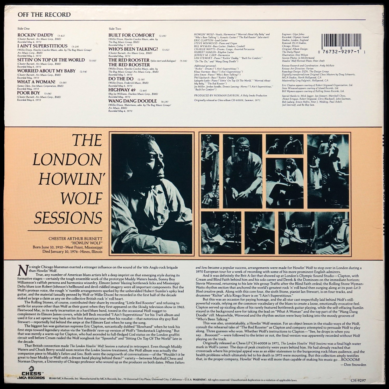 LP Howlin' Wolf — London Howlin' Wolf Session фото 2