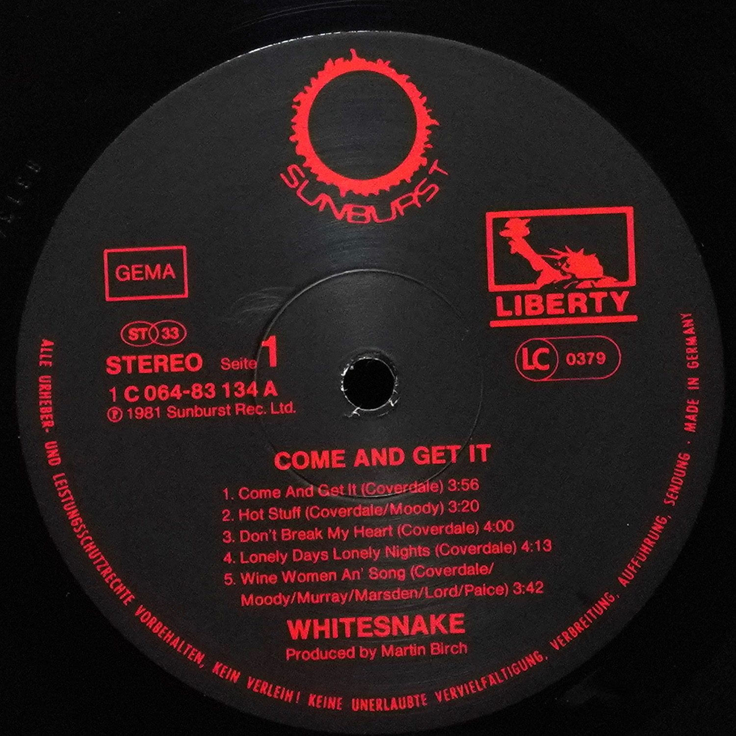 LP Whitesnake — Come An' Get It фото 3