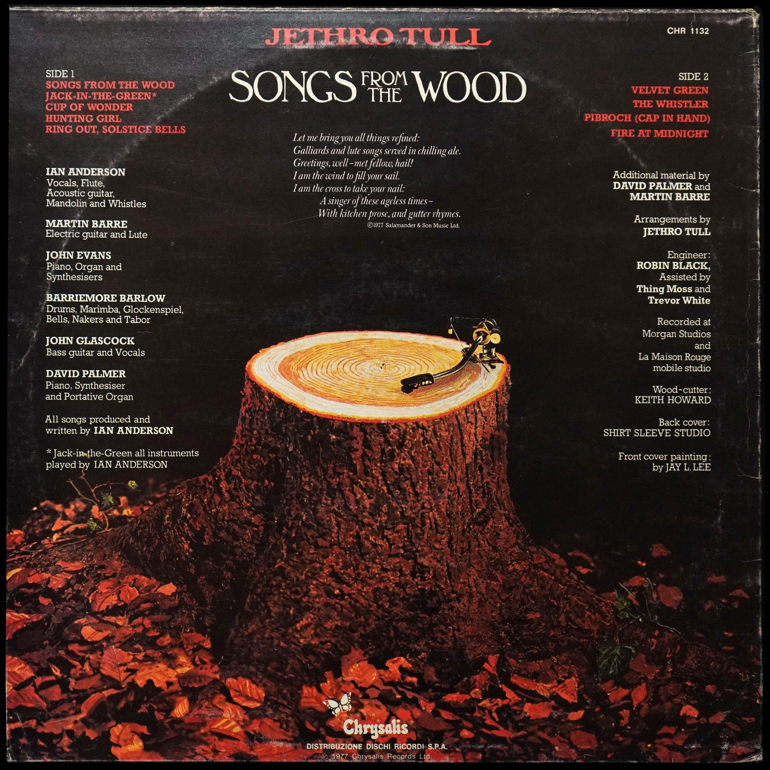 LP Jethro Tull — Songs From The Wood фото 2