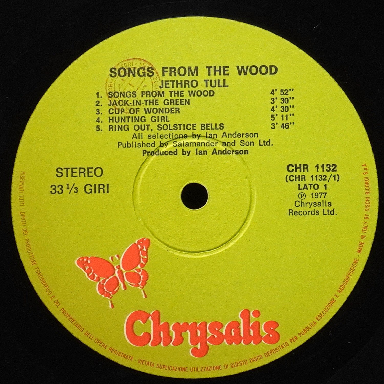 LP Jethro Tull — Songs From The Wood фото 3