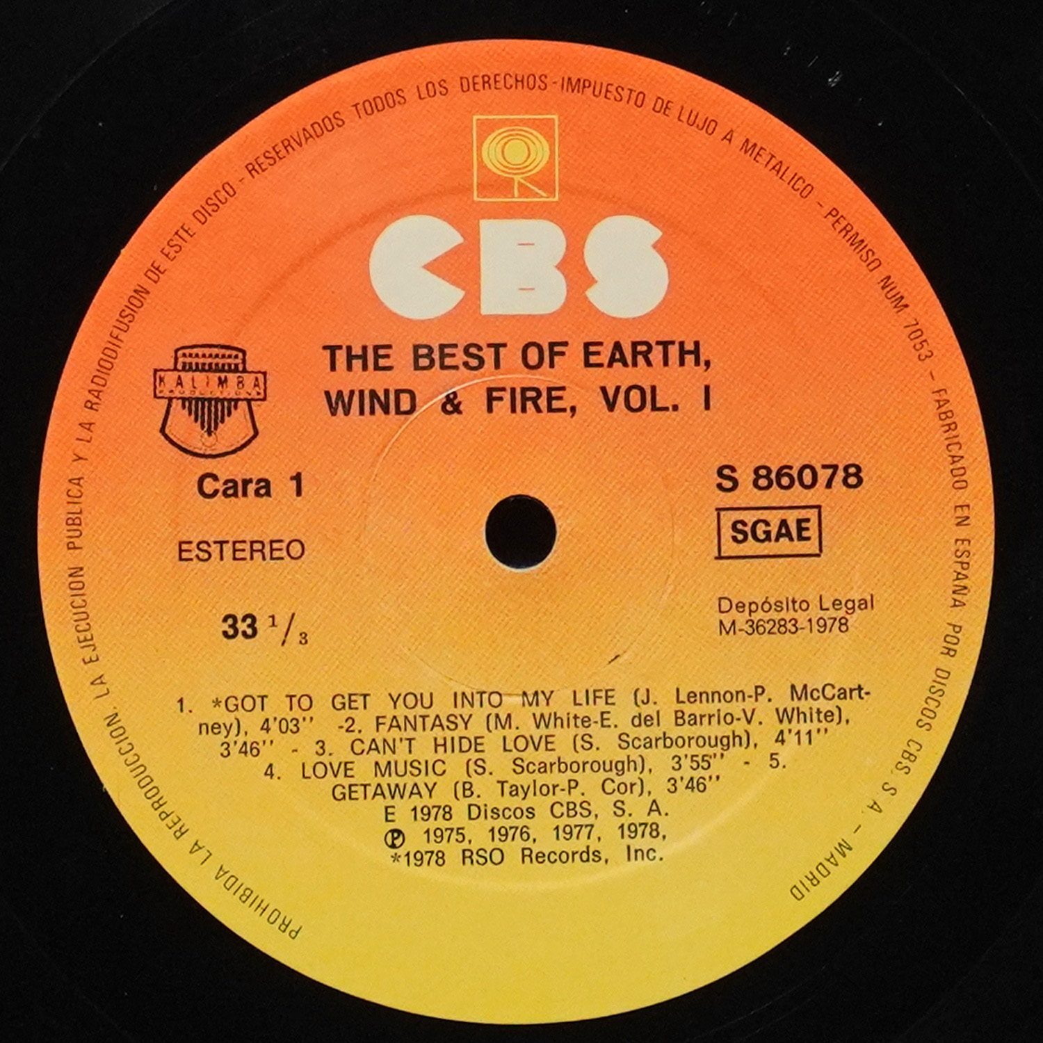 LP Earth, Wind & Fire — Best Of Earth, Wind & Fire Vol.1 фото 2