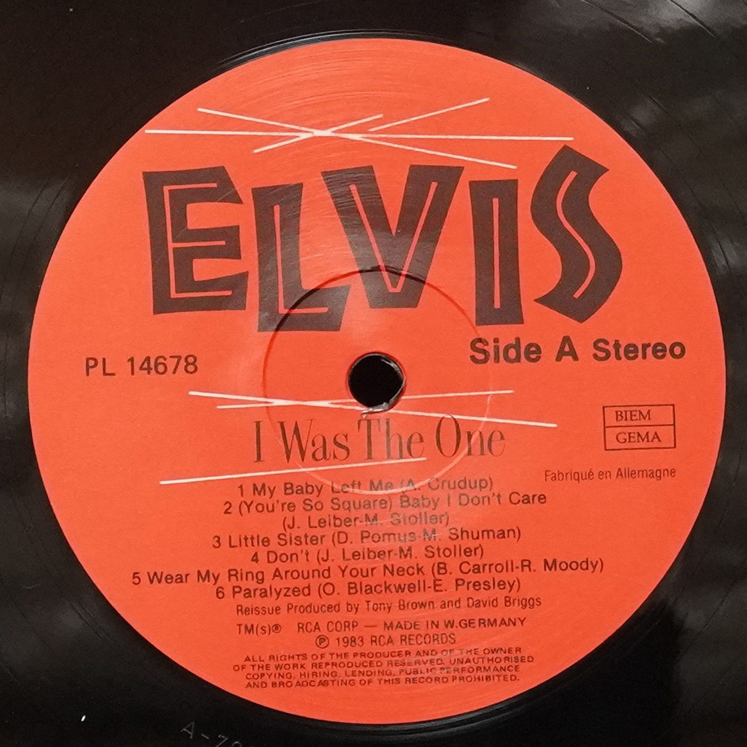 LP Elvis Presley — I Was The One фото 2
