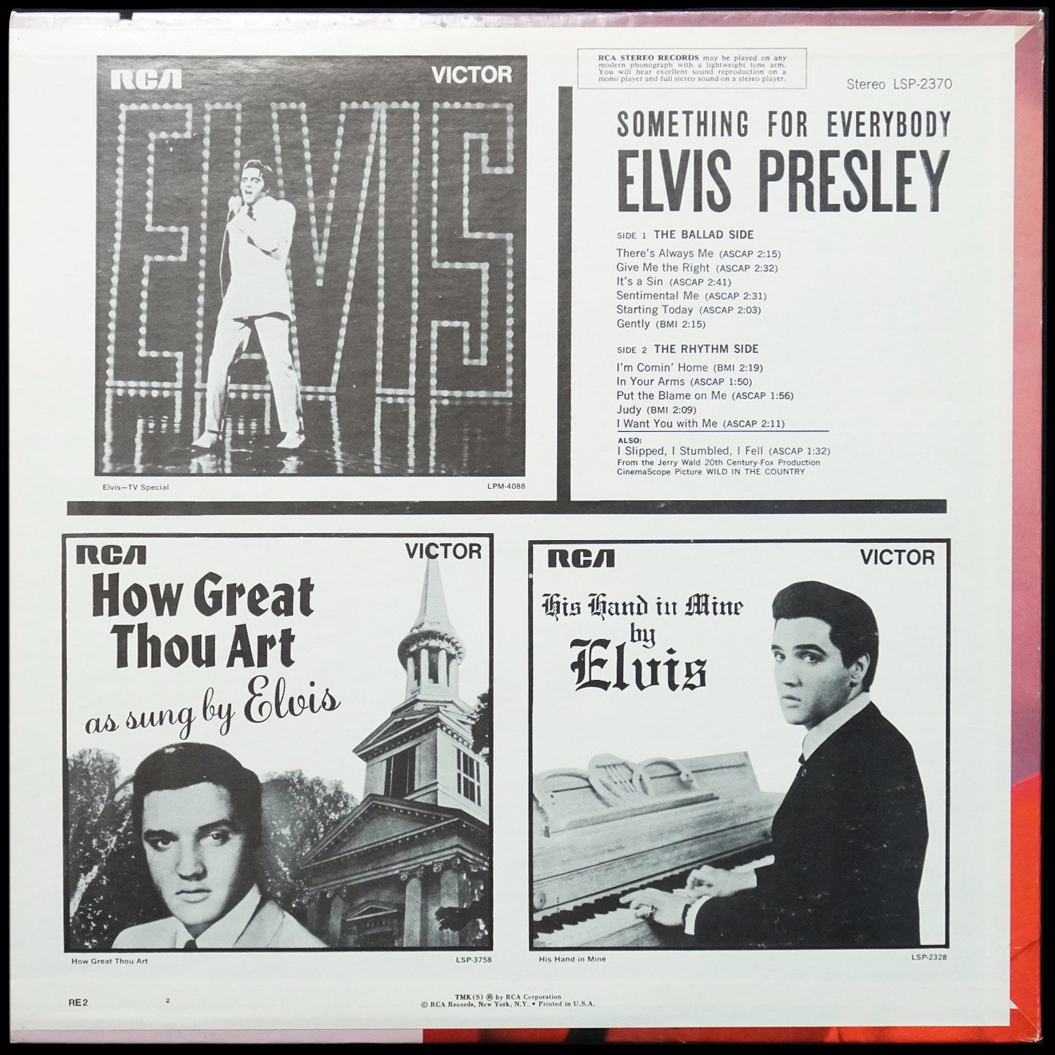 LP Elvis Presley — Something For Everybody фото 2
