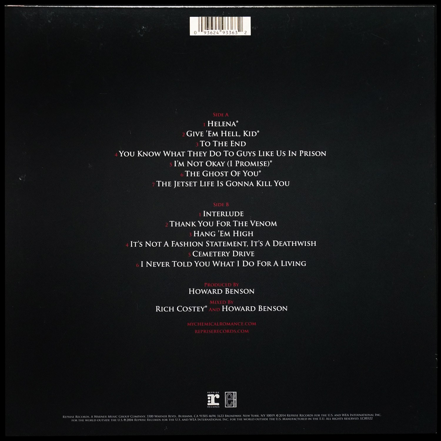 LP My Chemical Romance — Three Cheers For Sweet Revenge фото 2