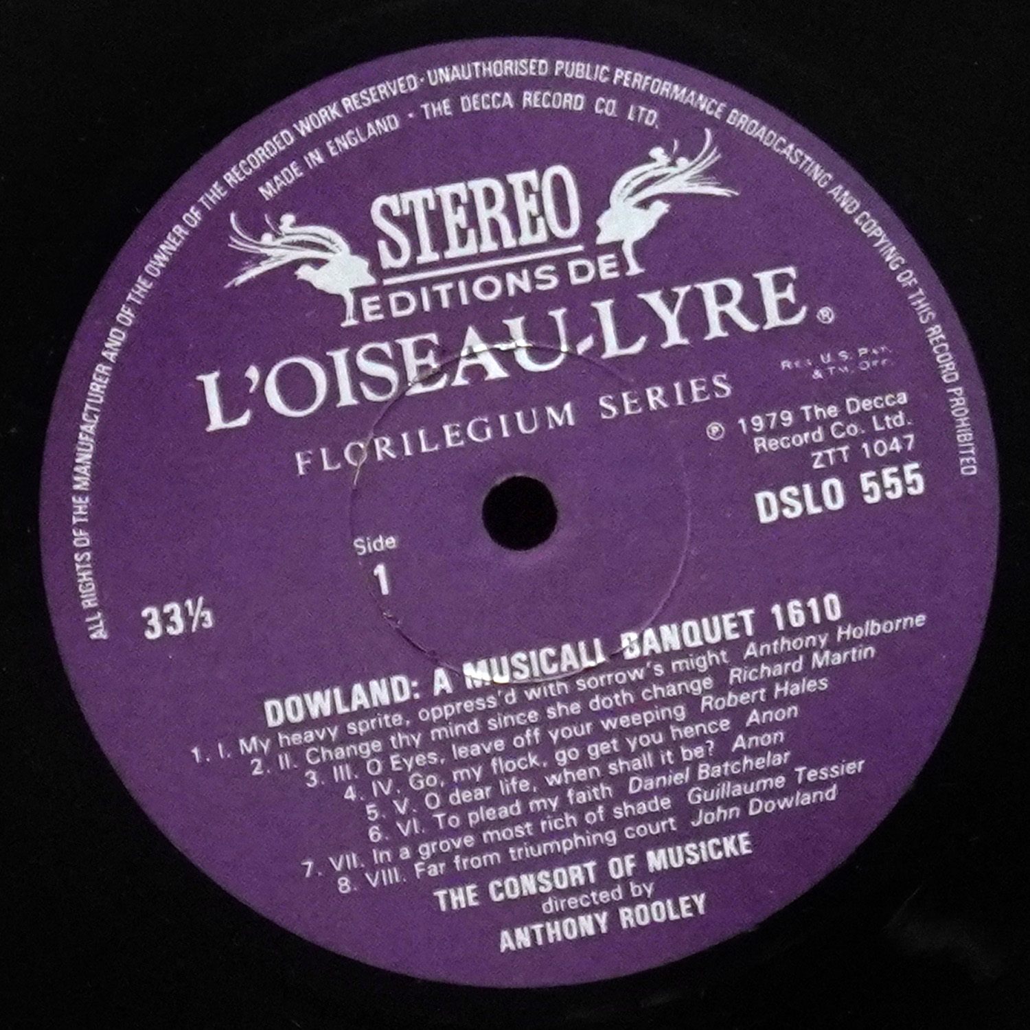 LP Consort Of Musicke — Dowland: A Musicall Banquet 1610 фото 2