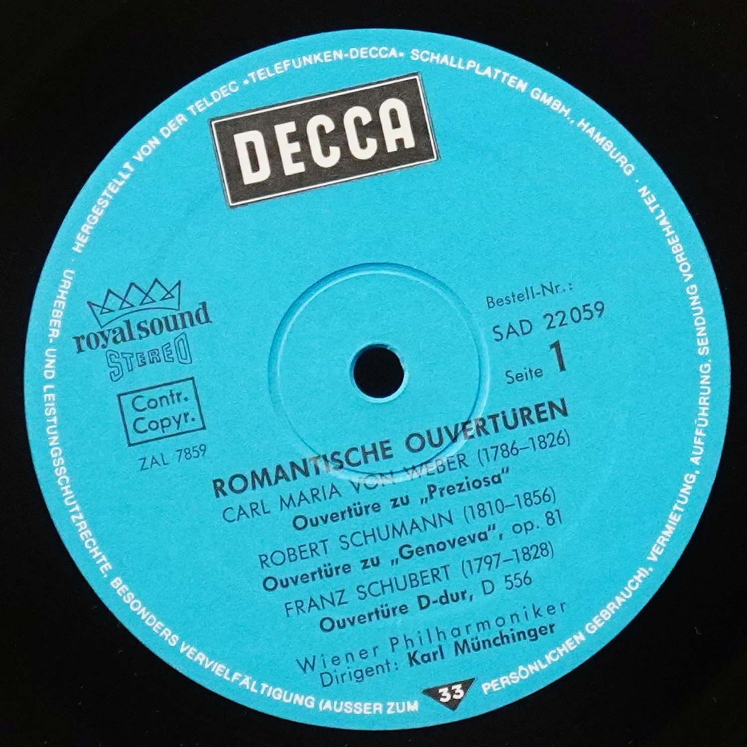 LP Karl Munchinger — Romantische Ouverturen фото 2