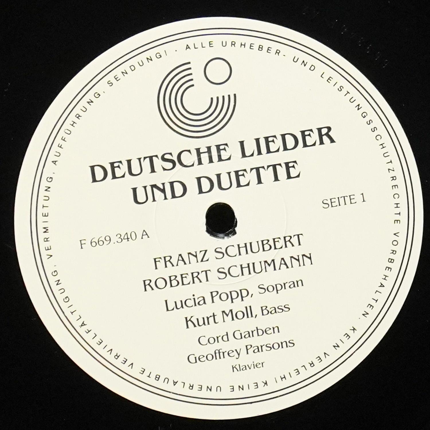 LP Johannes Brahms — Schubert; Schumann: Deutsche Lieder Und Duette фото 2