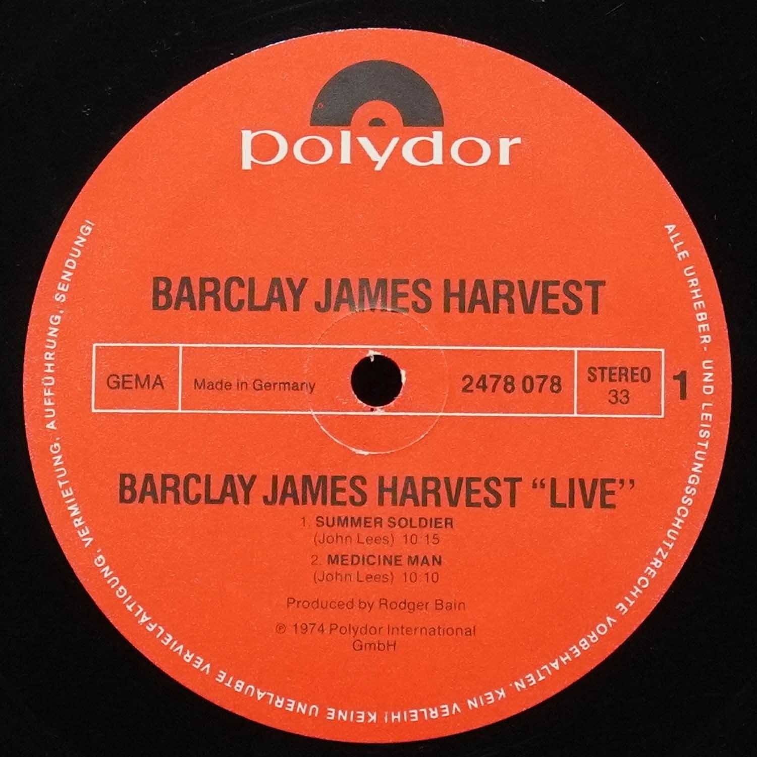LP Barclay James Harvest — Live (2LP) фото 3