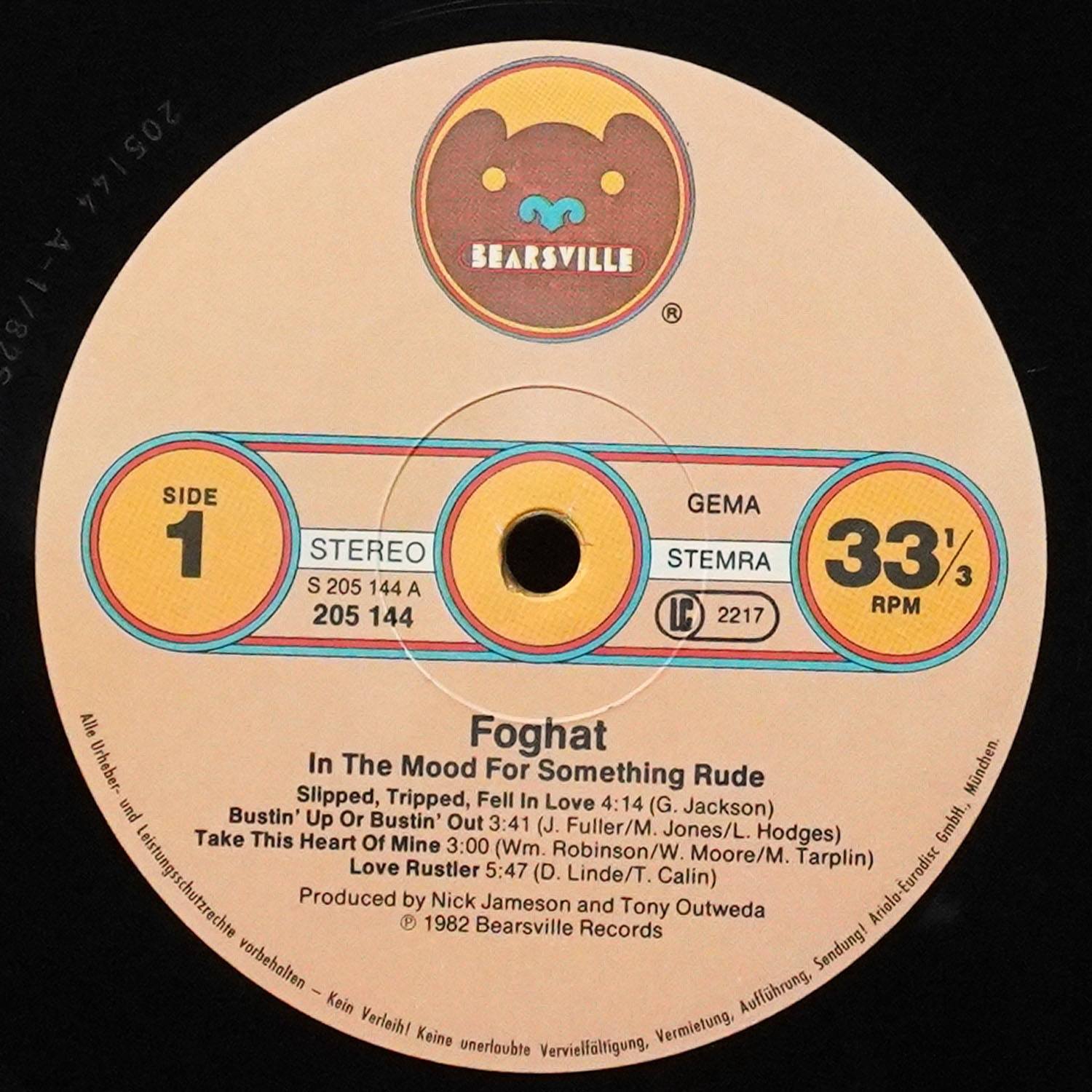 LP Foghat — In The Mood For Something Rude фото 3