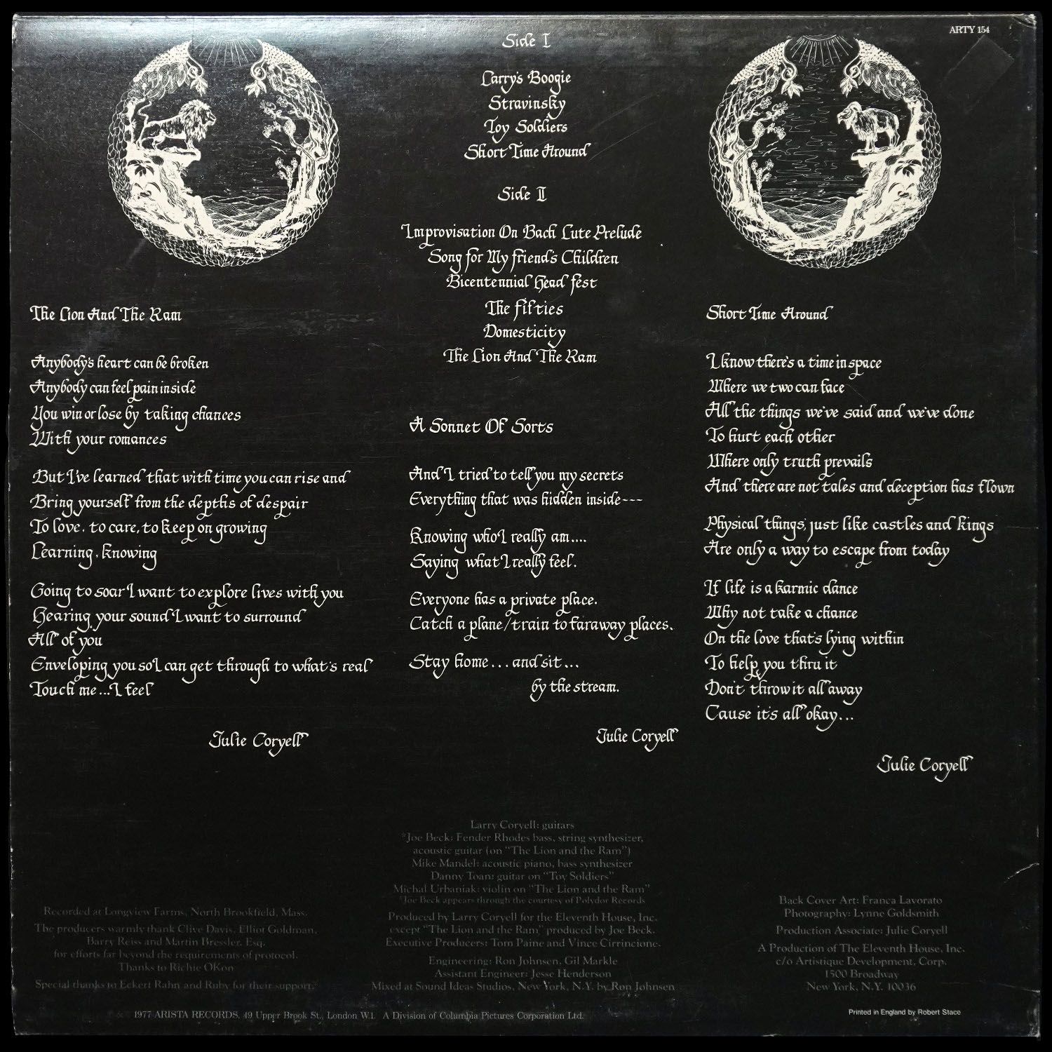 LP Larry Coryell — Lion And The Ram фото 2