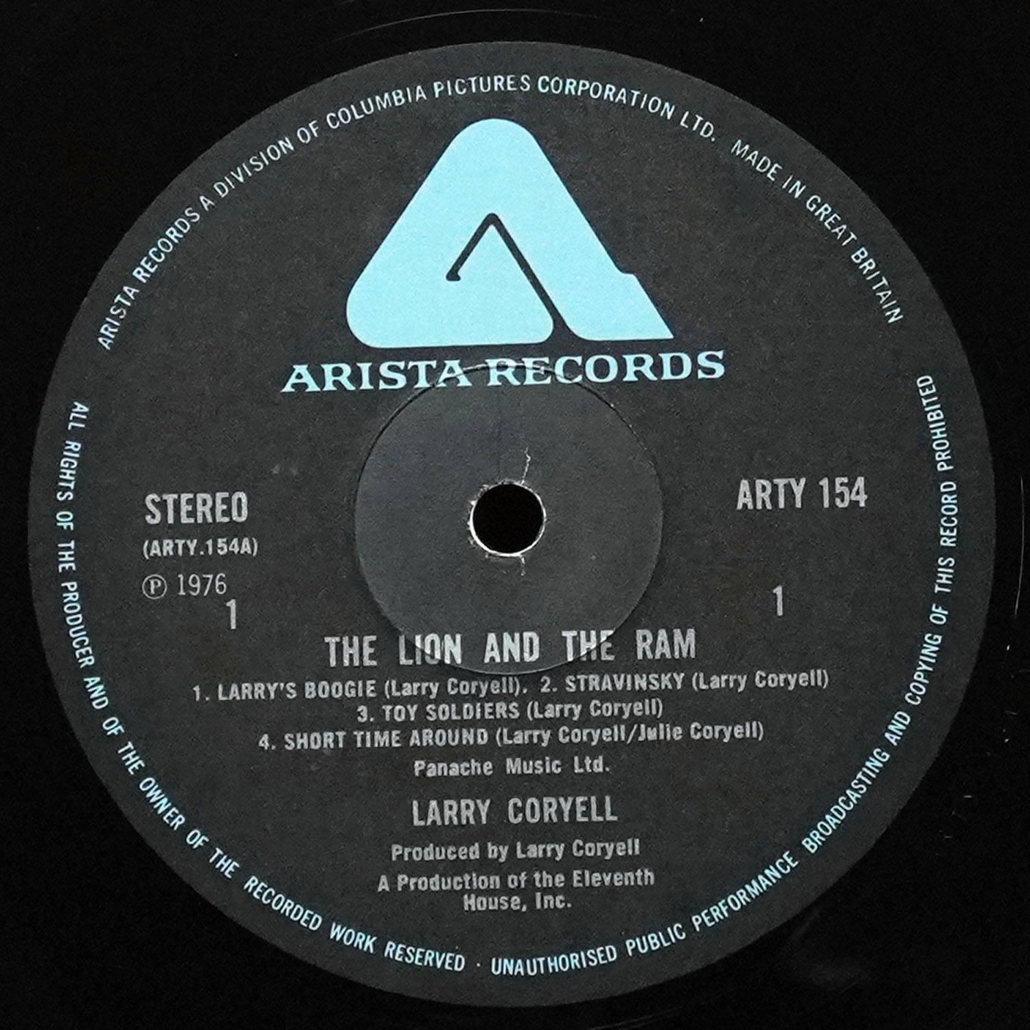 LP Larry Coryell — Lion And The Ram фото 3