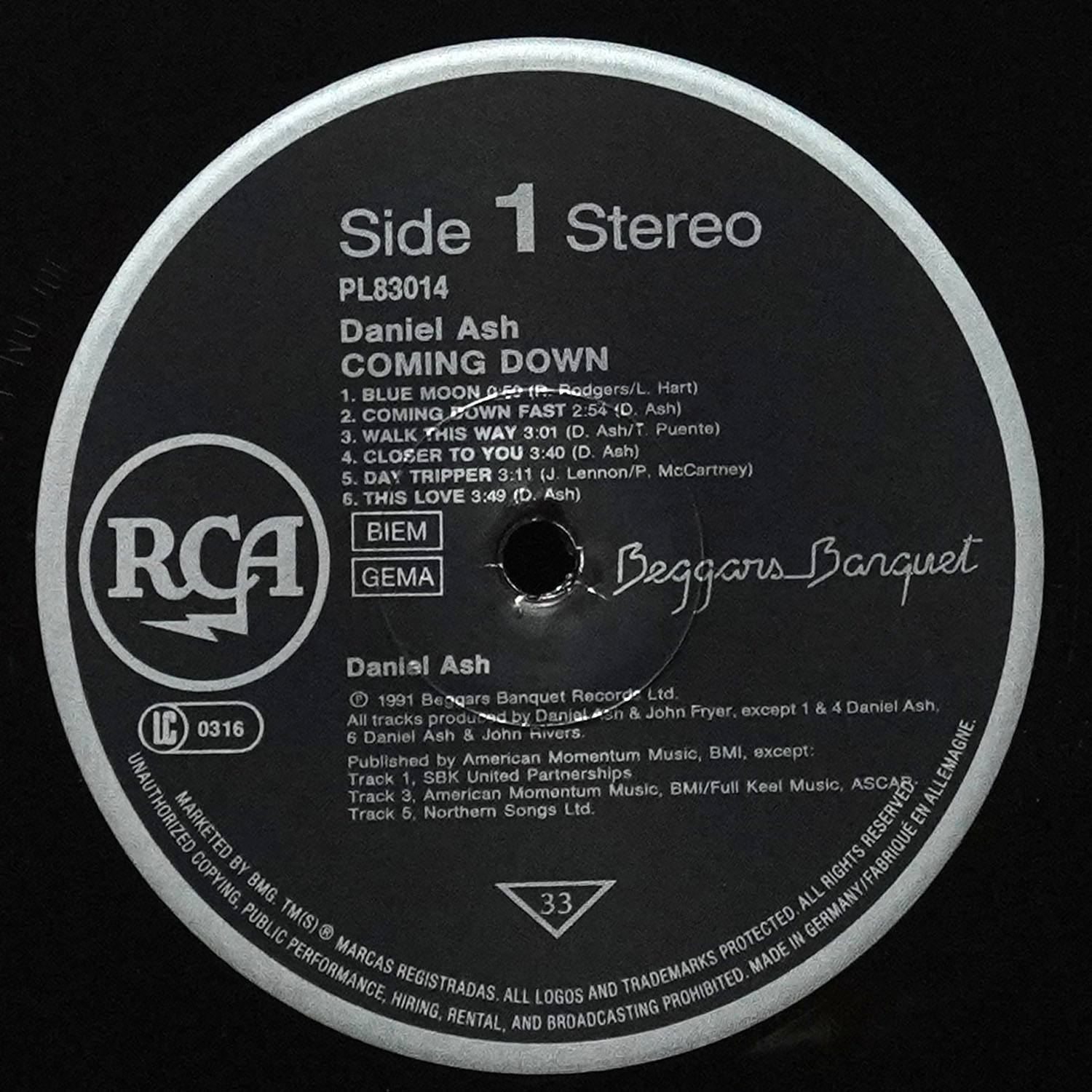 LP Daniel Ash — Coming Down фото 2