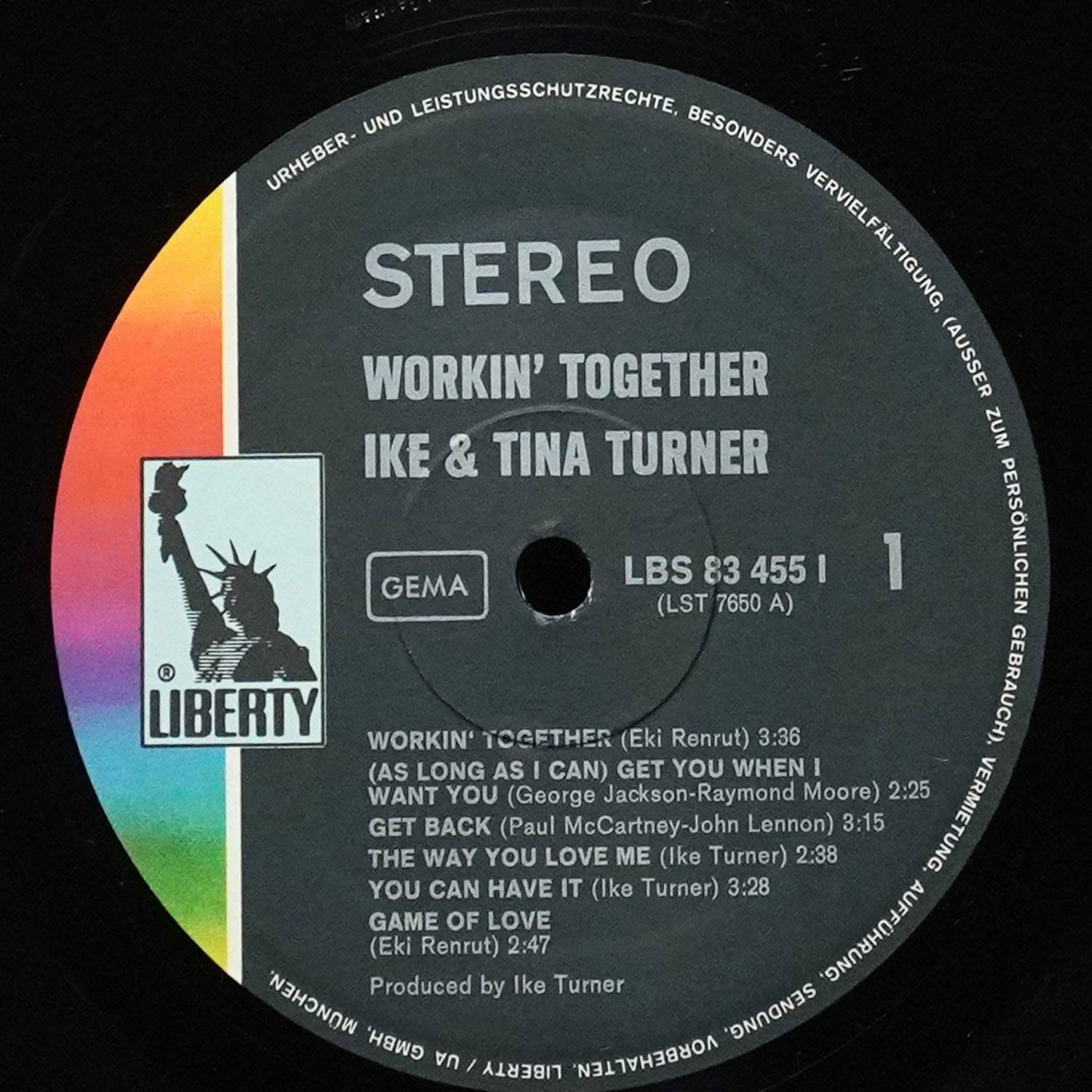 LP Ike & Tina Turner — Workin' Together фото 3