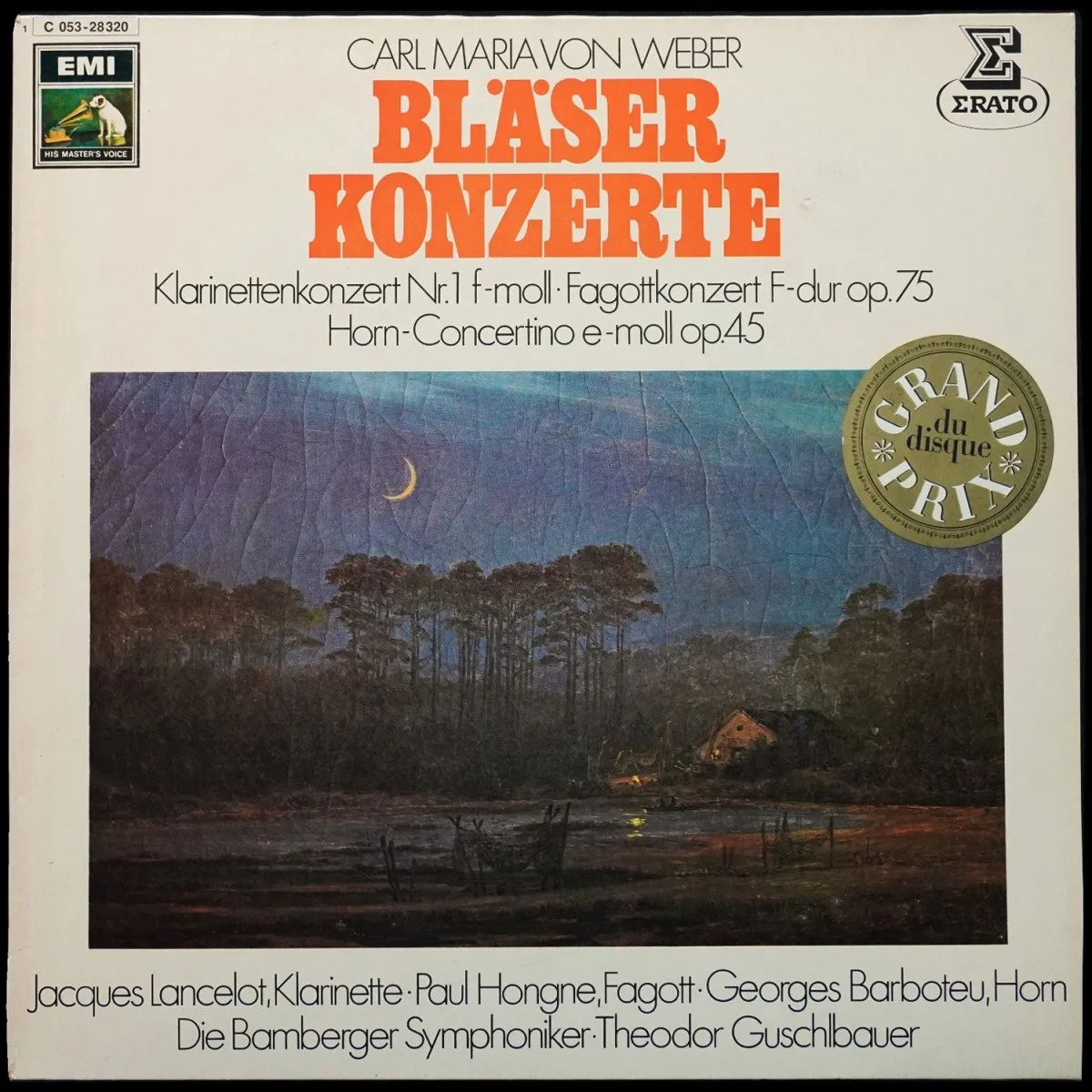 LP Theodor Guschlbauer — Carl Maria von Weber: Klarinettenkozert Nr.1 F-Moll - Fagottkonzert F-Dur Op. 75 - Horn-Conzert E-Moll Op. 45 фото