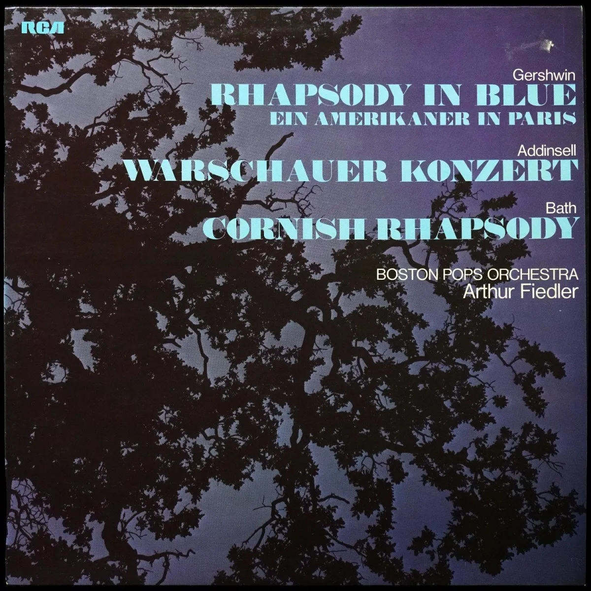 LP Arthur Fiedler And The Boston Pops — Gershwin: Rhapsody In Blue / Ein Amerikaner In Paris/ Warschauer Konzert / Cornish Rhapsody фото