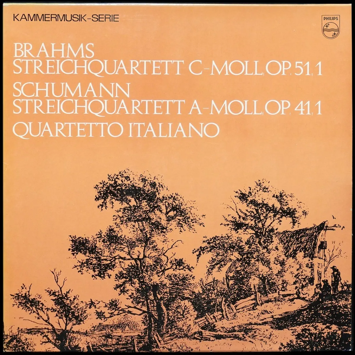 LP Quartetto Italiano — Brahms / Schumann: Brahms Streichquartett C-Moll, Op. 51,1 / Schumann Streichquartett A-Moll, Op. 41,1 фото