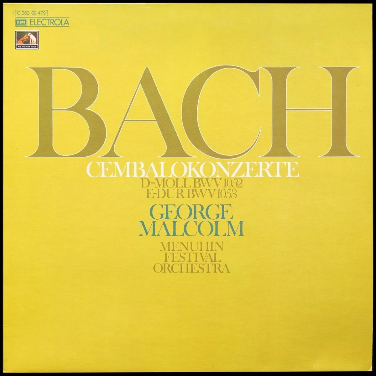 LP Yehudi Menuhin — Bach Cembalokoncerte D Moll BWV 1052 (no.1) E Dur BWV 1053 (no. 2) фото