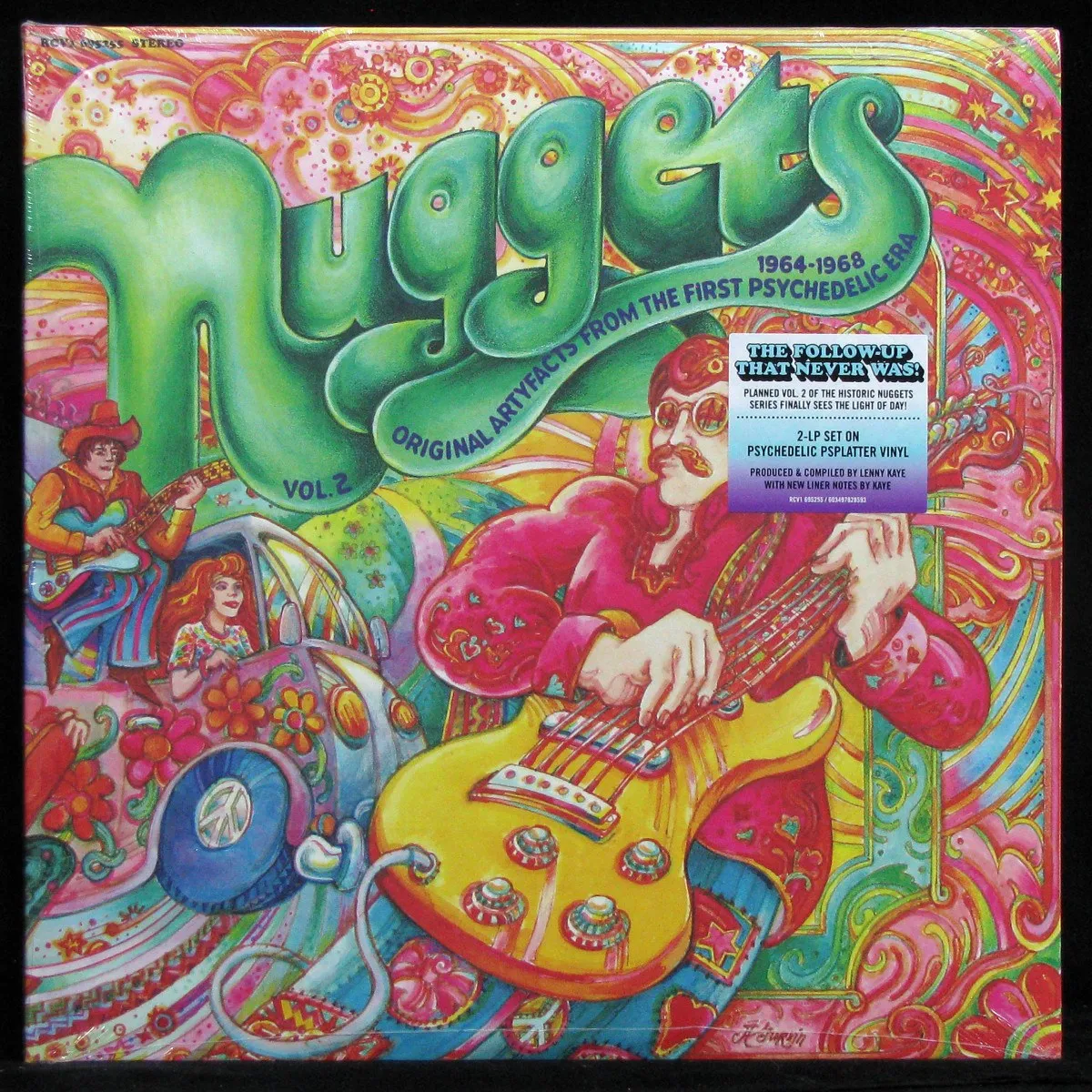 LP V/A — Nuggets: Vol. 2 Original Artyfacts From The First Psychedelic Era 1964-1968 (2LP, цветной винил) фото