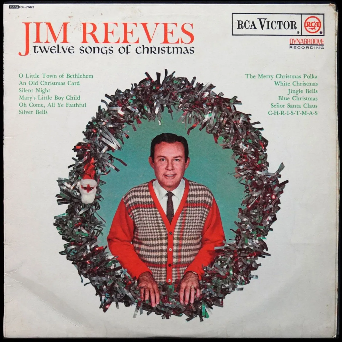 LP Jim Reeves — Twelve Songs Of Christmas (моно) фото