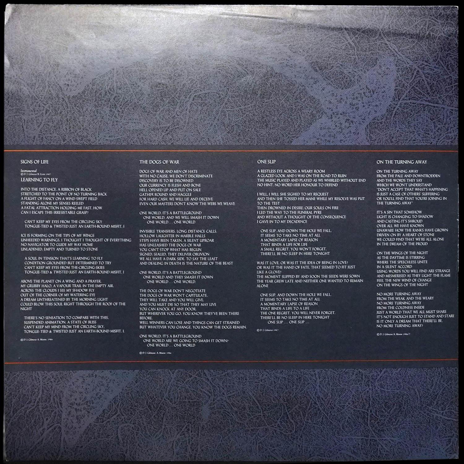 LP Pink Floyd — A Momentary Lapse Of Reason фото 3